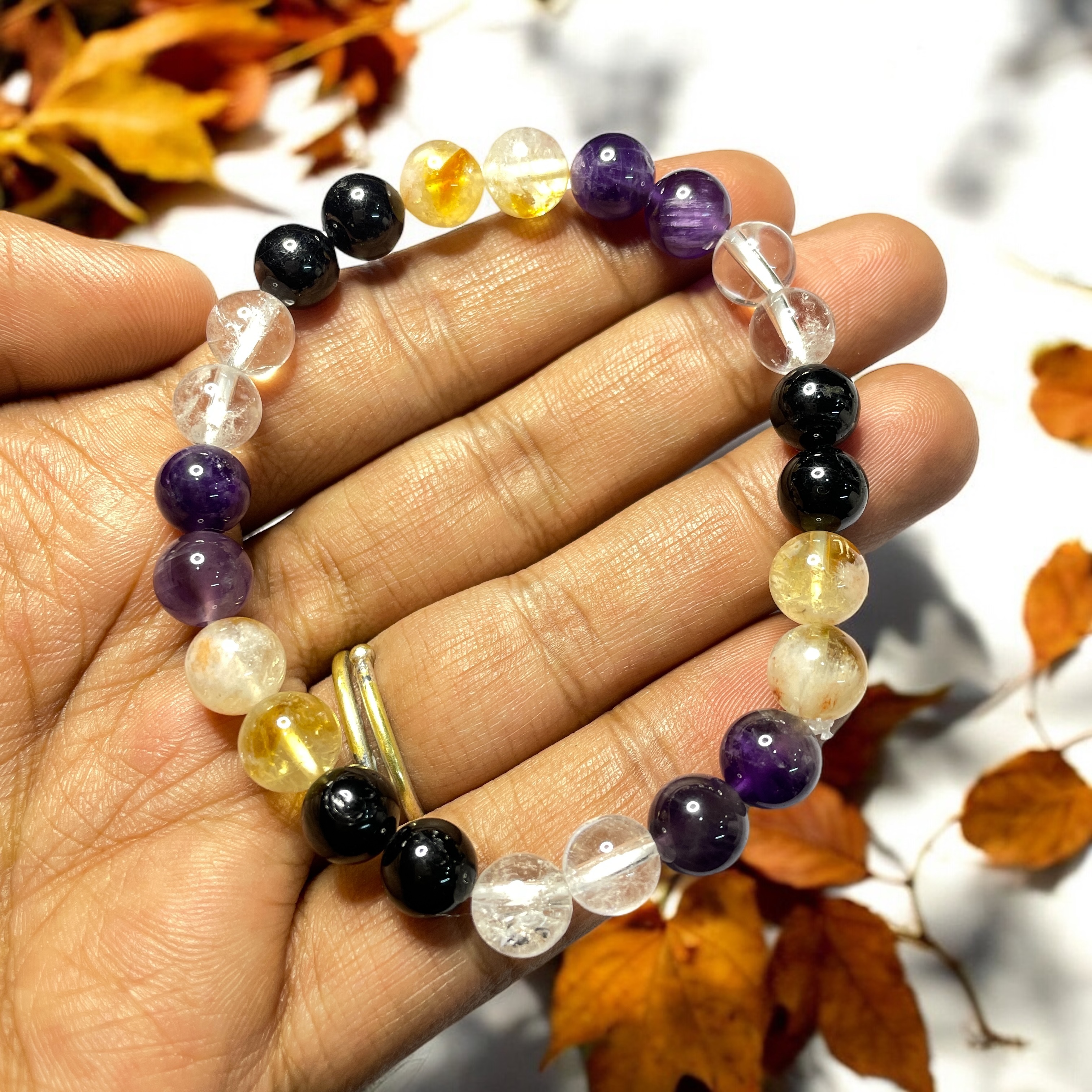 Top Healers (Advance) Remedies & Intentions Bracelet Natural Made With Original Crystal Stone for Men Women Boy Girl Unisex 8mm Beads Stretchable Brand :- Rocksmins