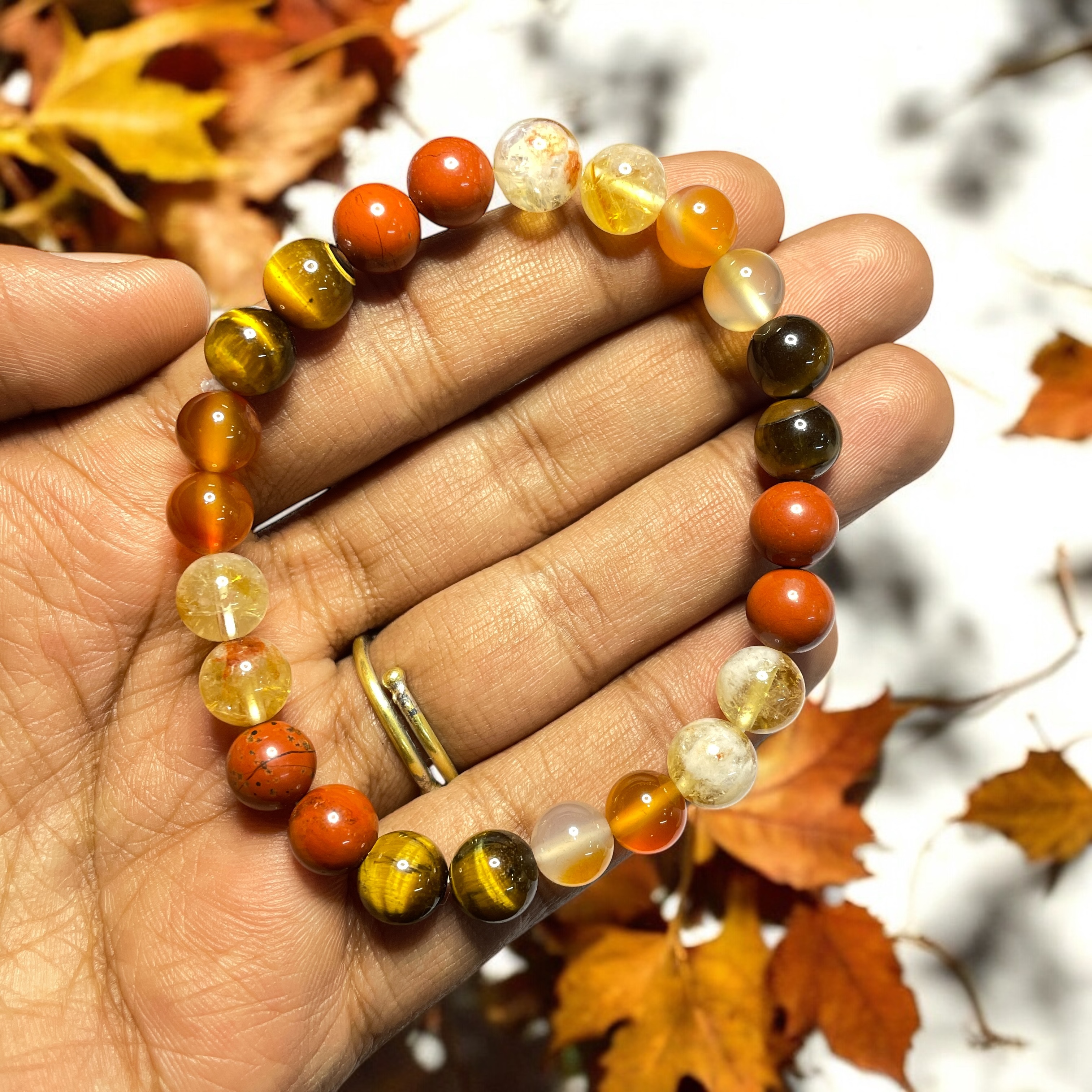 Motivation (Advance) Remedies & Intentions Bracelet Natural Made With Original Crystal Stone for Men Women Boy Girl Unisex 8mm Beads Stretchable Brand :- Rocksmins