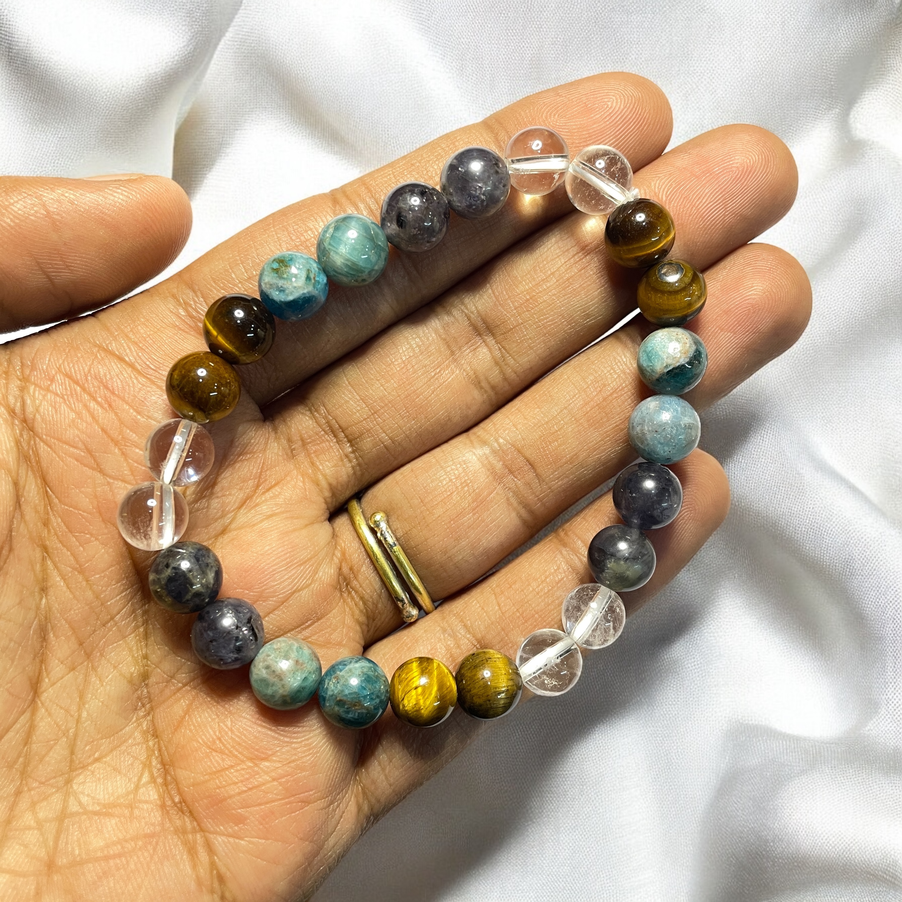 Weight Control (Advance) Remedies & Intentions Bracelet Natural Made With Original Crystal Stone for Men Women Boy Girl Unisex 8mm Beads Stretchable Brand :- Rocksmins