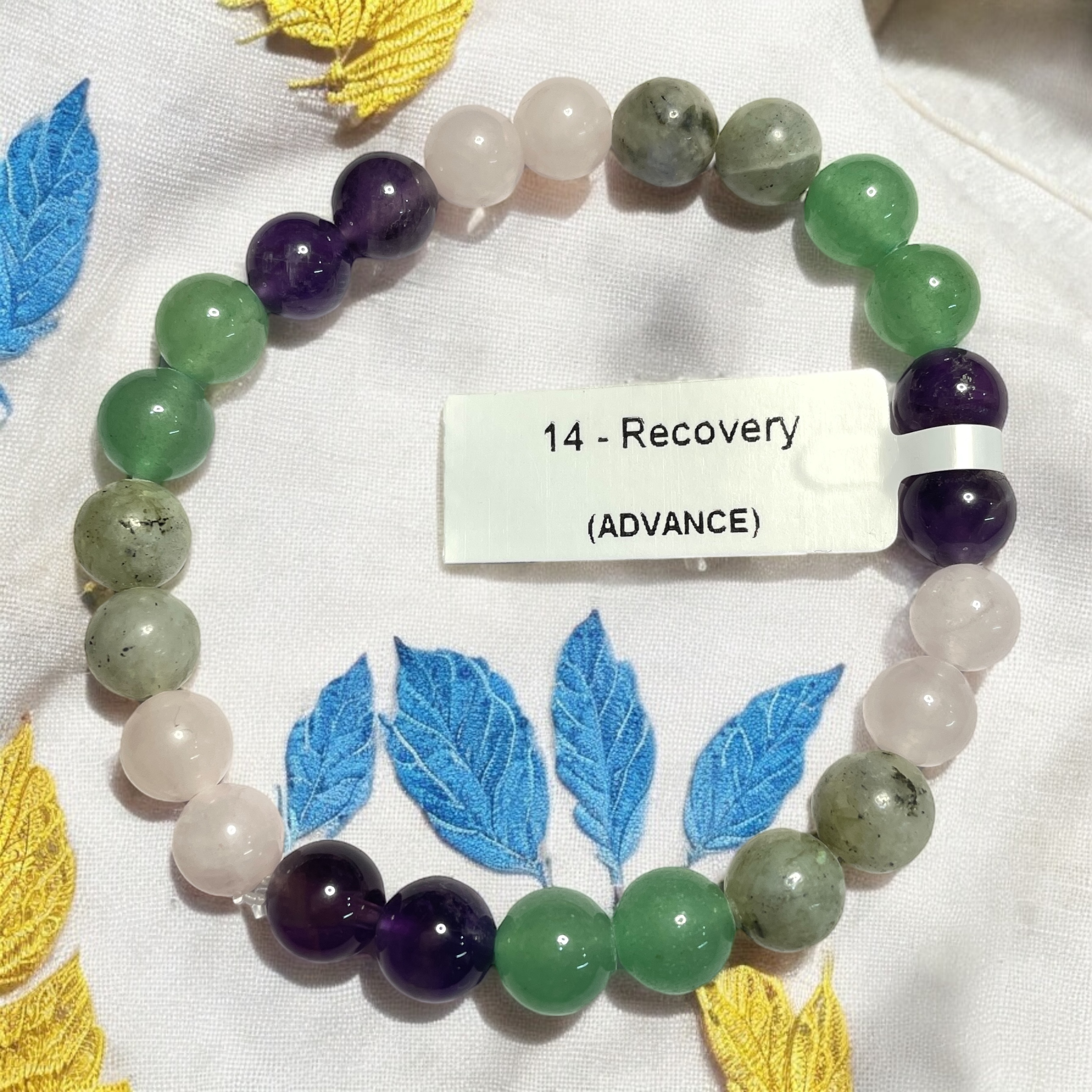 Recovery (Advance) Remedies & Intentions Bracelet Natural Made With Original Crystal Stone for Men Women Boy Girl Unisex 8mm Beads Stretchable Brand :- Rocksmins