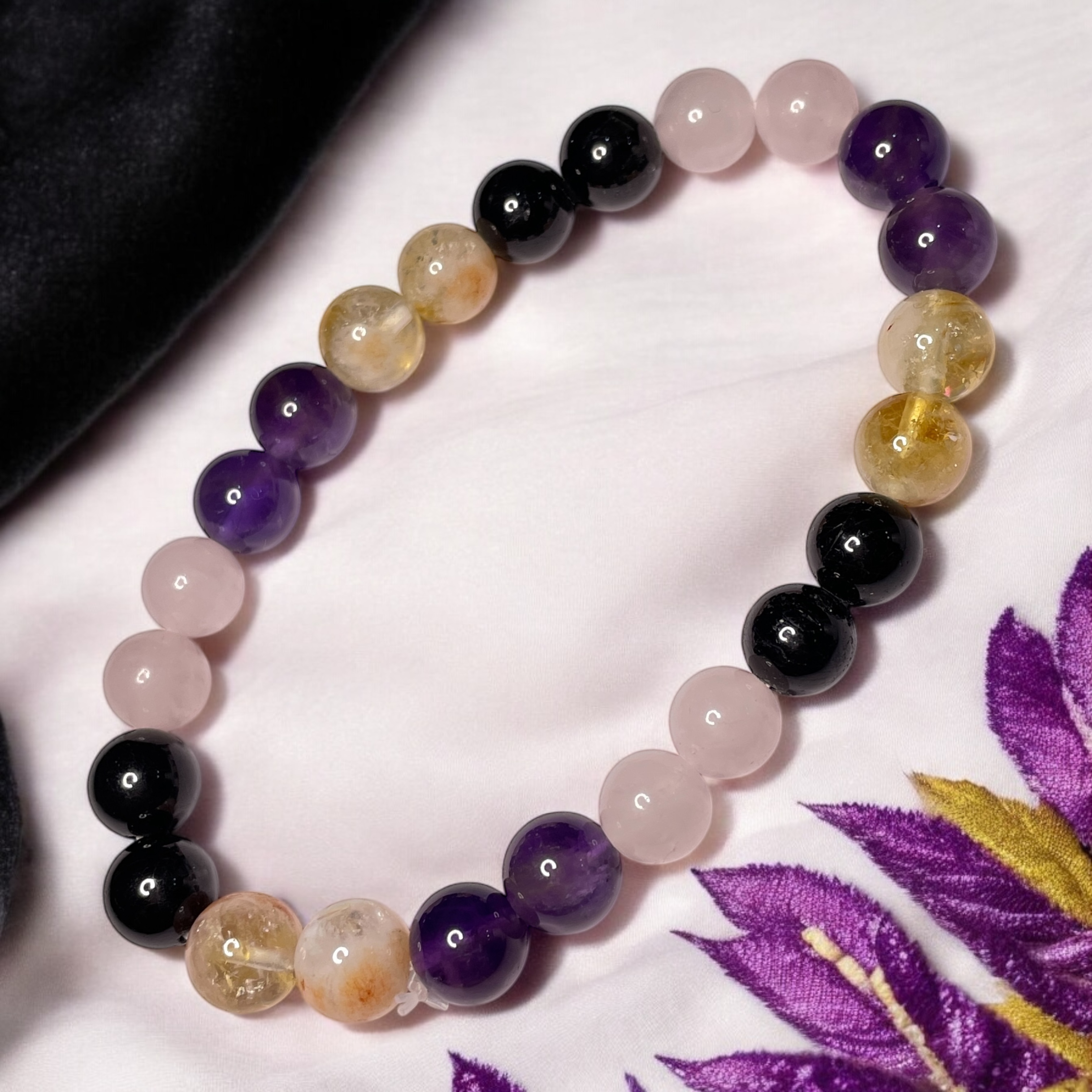 Health (Overall) & Longevity (Advance) Remedies & Intentions Bracelet Natural Made With Original Crystal Stone for Men Women Boy Girl Unisex 8mm Beads Stretchable Brand :- Rocksmins