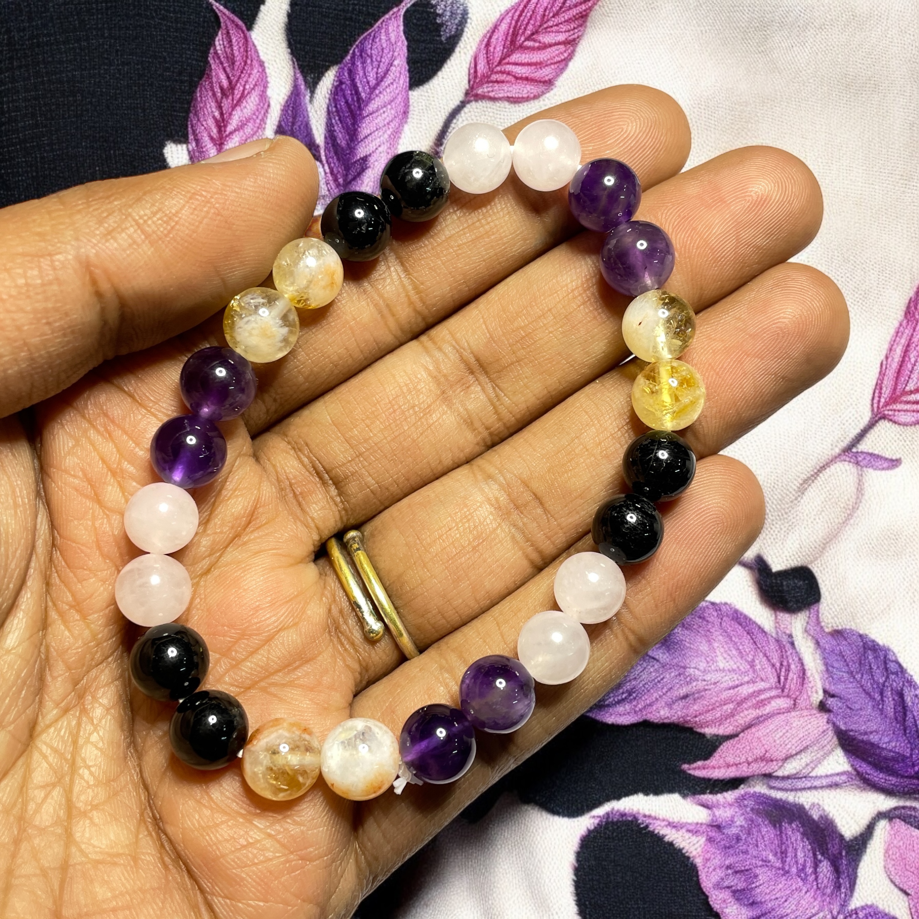 Health (Overall) & Longevity (Advance) Remedies & Intentions Bracelet Natural Made With Original Crystal Stone for Men Women Boy Girl Unisex 8mm Beads Stretchable Brand :- Rocksmins