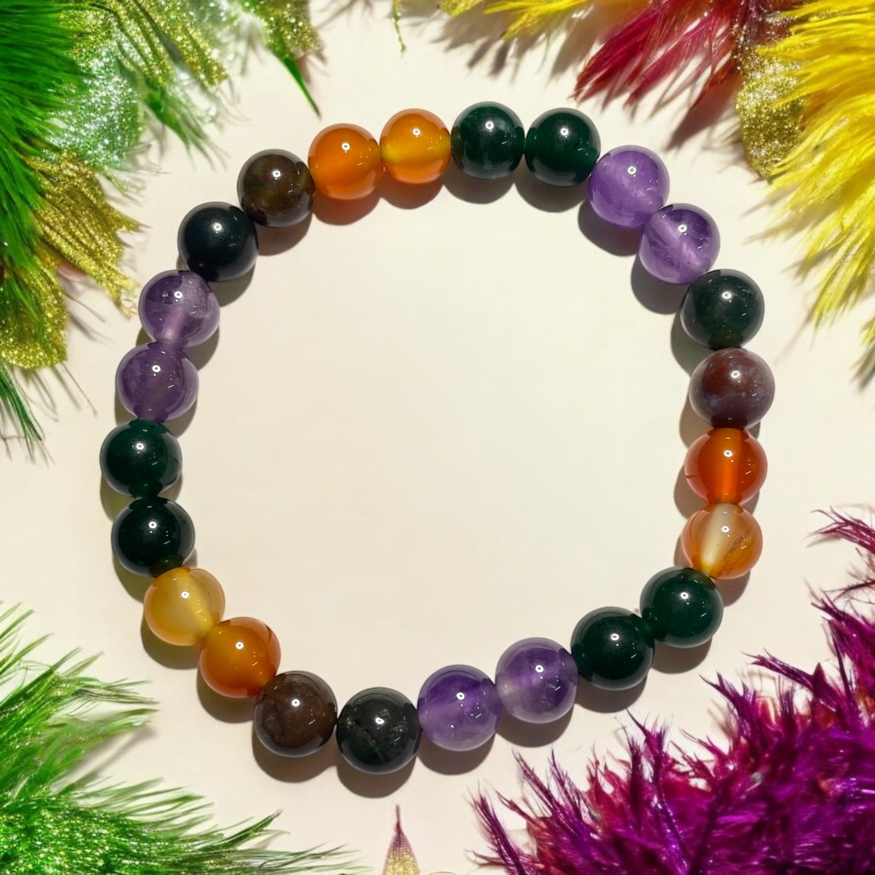 Kidney Health (Overall) (Advance) Remedies & Intentions Bracelet Natural Made With Original Crystal Stone for Men Women Boy Girl Unisex 8mm Beads Stretchable Brand :- Rocksmins