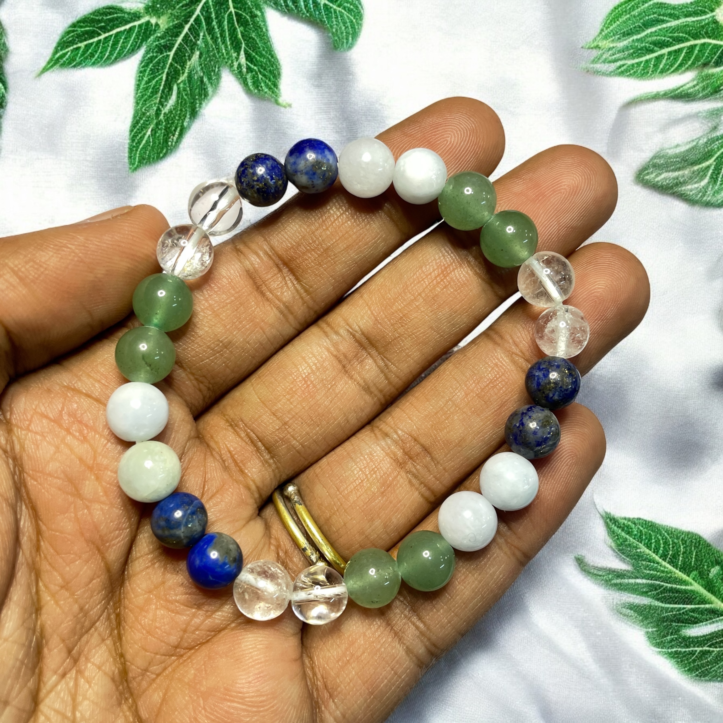 Allergy Reliaf (Advance) Remedies & Intentions Bracelet Natural Made With Original Crystal Stone for Men Women Boy Girl Unisex 8mm Beads Stretchable Brand :- Rocksmins