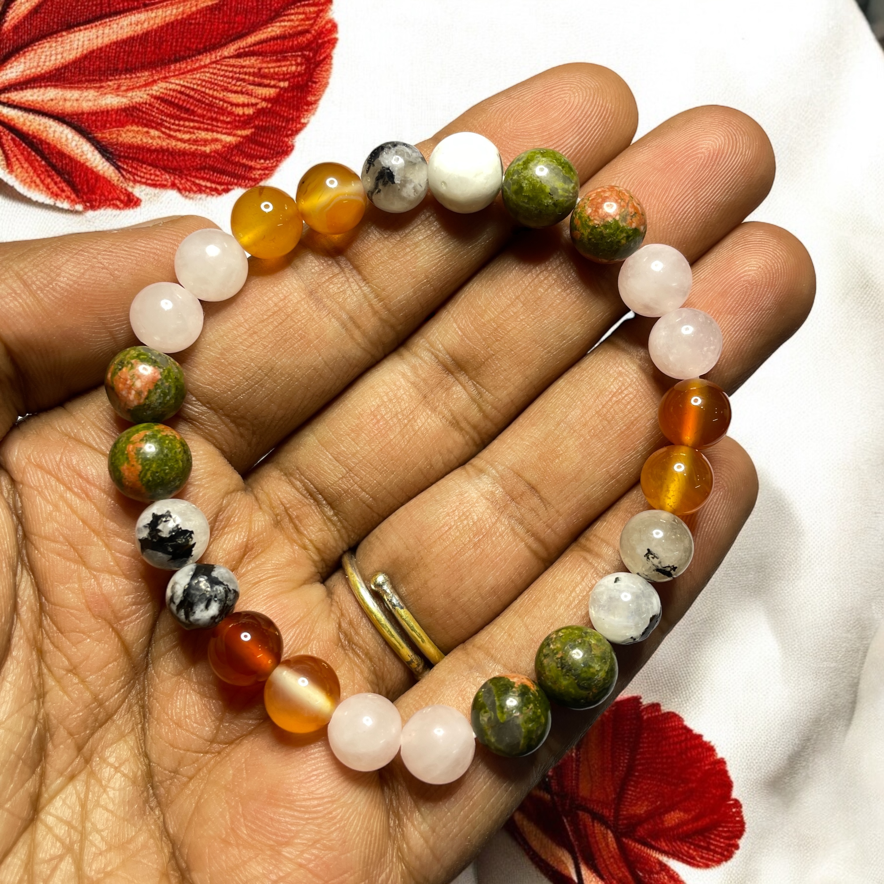 Fertility & Pregnancy (Advance) Remedies & Intentions Bracelet Natural Made With Original Crystal Stone for Men Women Boy Girl Unisex 8mm Beads Stretchable Brand :- Rocksmins