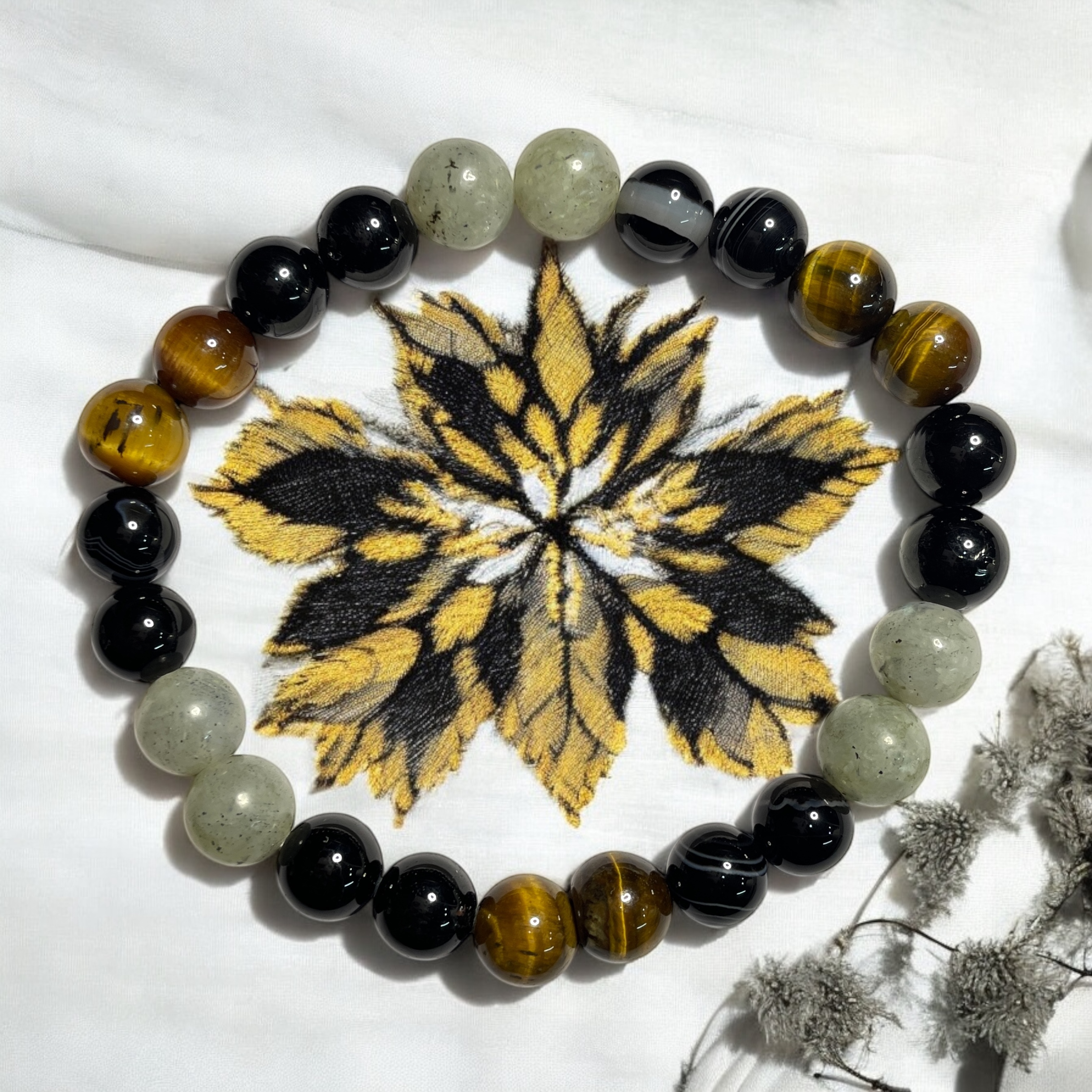 Ruling Number 4 Numerology Bracelet Natural Made With Original Crystal Stone for Men Women Boy Girl Unisex 8mm Beads Stretchable Brand :- Rocksmins