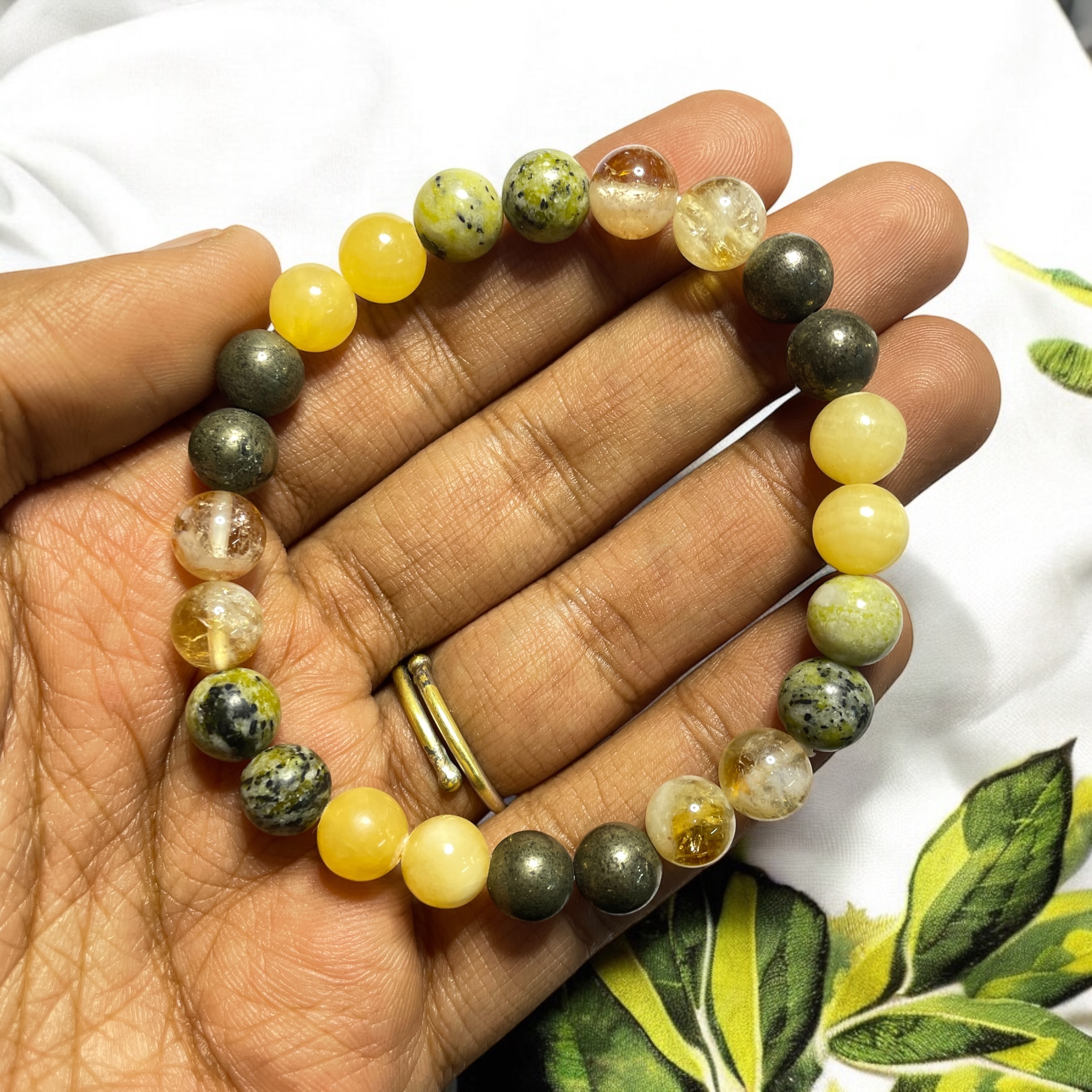 Ruling Number 3 Numerology Bracelet Natural Made With Original Crystal Stone for Men Women Boy Girl Unisex 8mm Beads Stretchable Brand :- Rocksmins