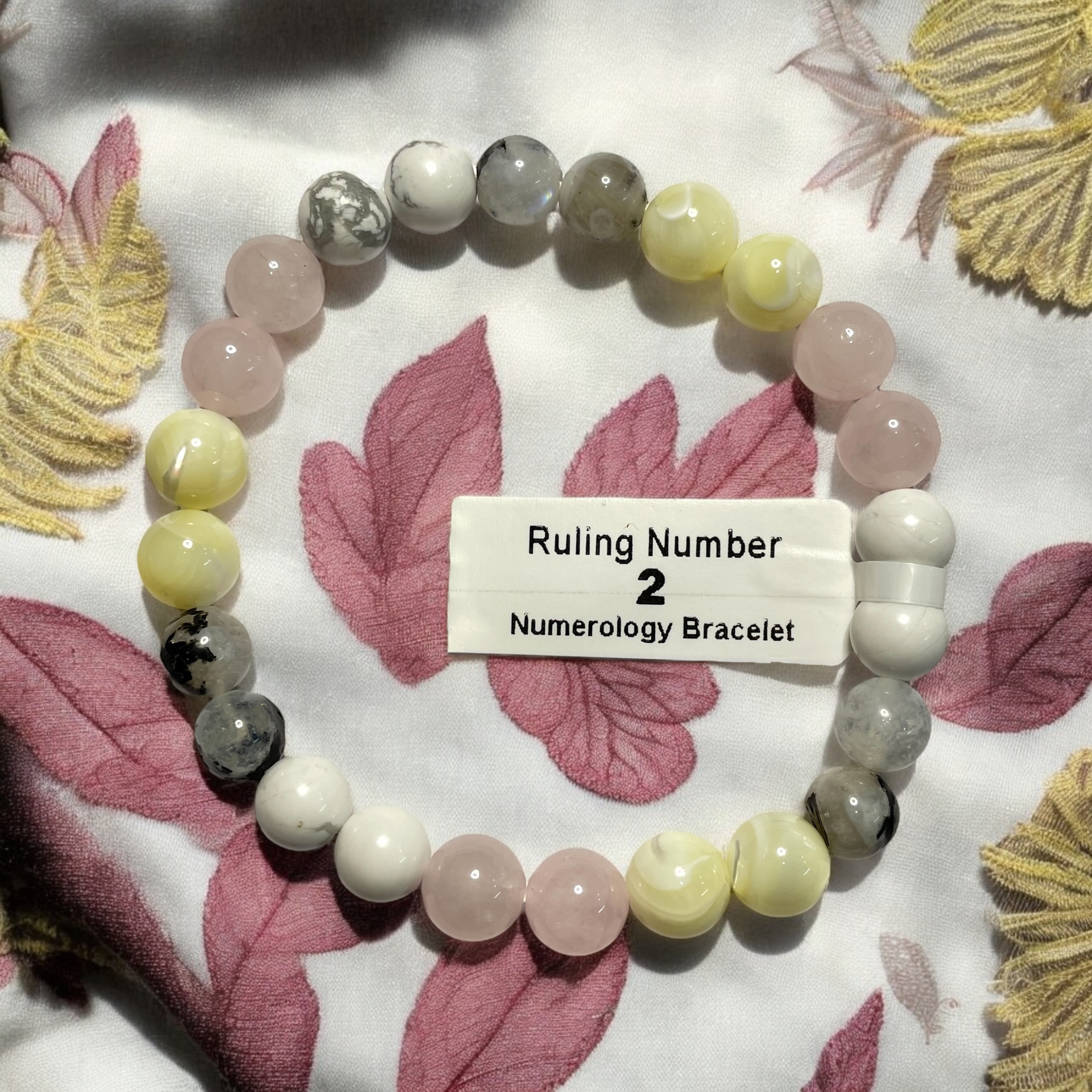 Ruling Number 2 Numerology Bracelet Natural Made With Original Crystal Stone for Men Women Boy Girl Unisex 8mm Beads Stretchable Brand :- Rocksmins