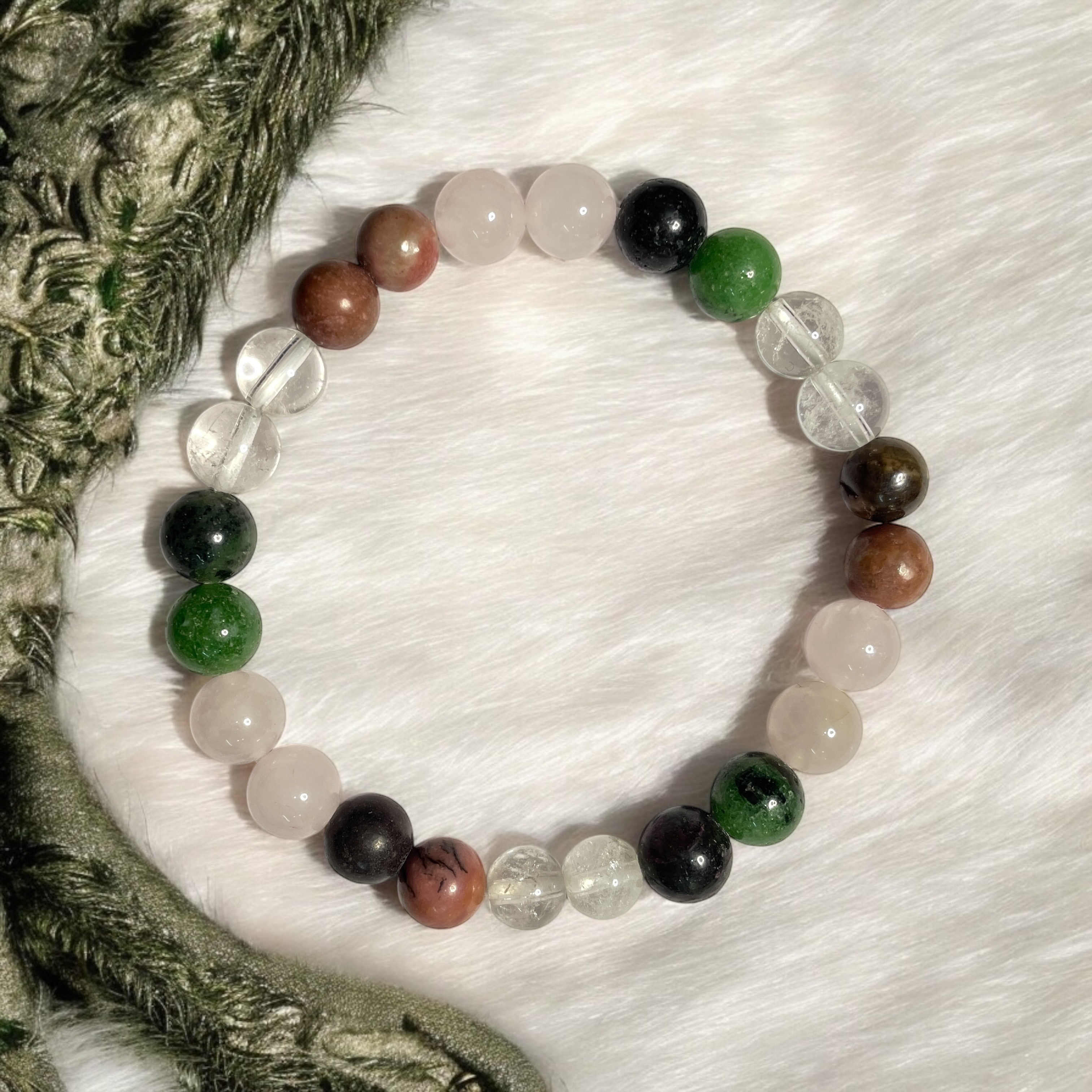 Ruling Number 6 Numerology Bracelet Natural Made With Original Crystal Stone for Men Women Boy Girl Unisex 8mm Beads Stretchable Brand :- Rocksmins