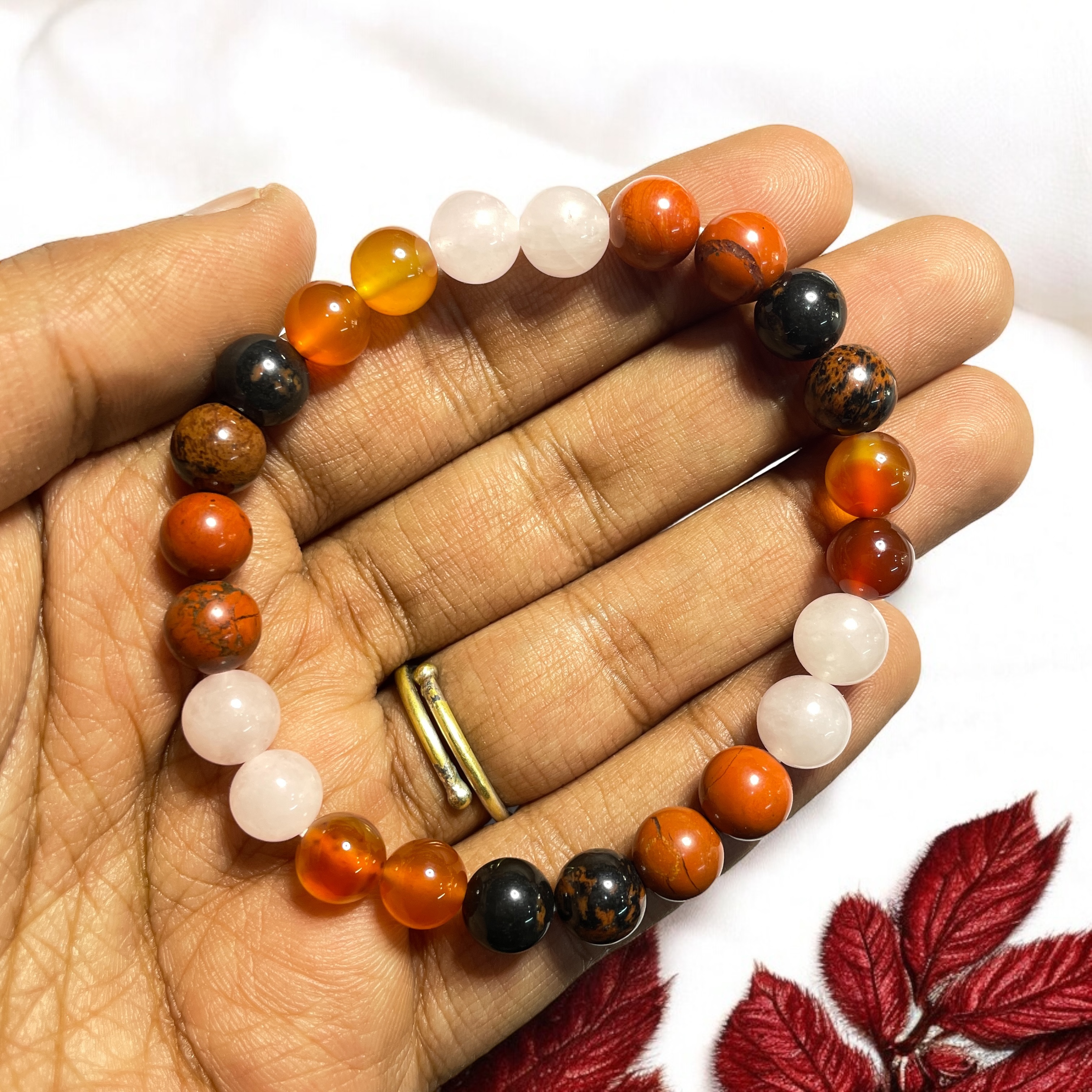 Ruling Number 9 Numerology Bracelet Natural Made With Original Crystal Stone for Men Women Boy Girl Unisex 8mm Beads Stretchable Brand :- Rocksmins
