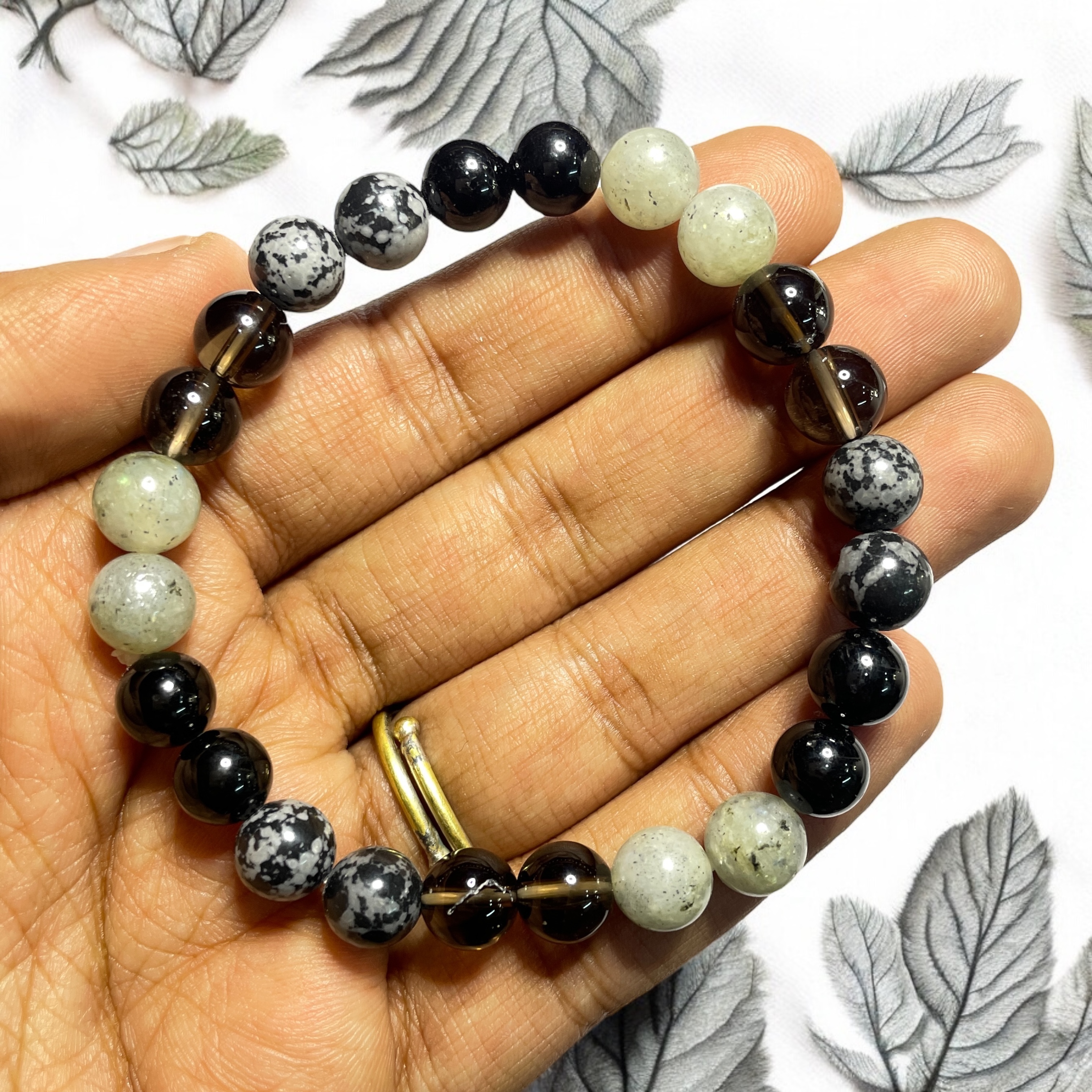 Ruling Number 7 Numerology Bracelet Natural Made With Original Crystal Stone for Men Women Boy Girl Unisex 8mm Beads Stretchable Brand :- Rocksmins