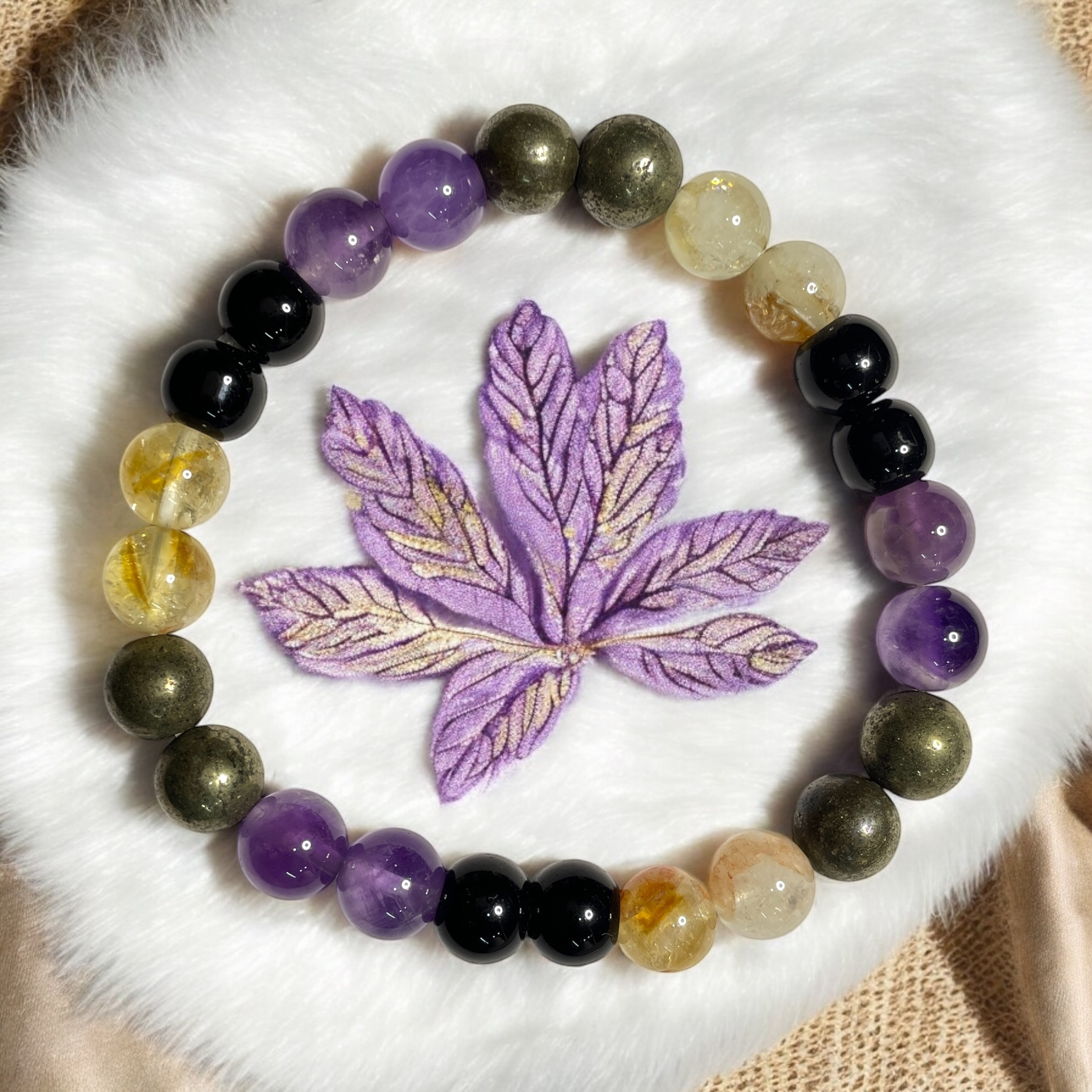 Ruling Number 8 Numerology Bracelet Natural Made With Original Crystal Stone for Men Women Boy Girl Unisex 8mm Beads Stretchable Brand :- Rocksmins