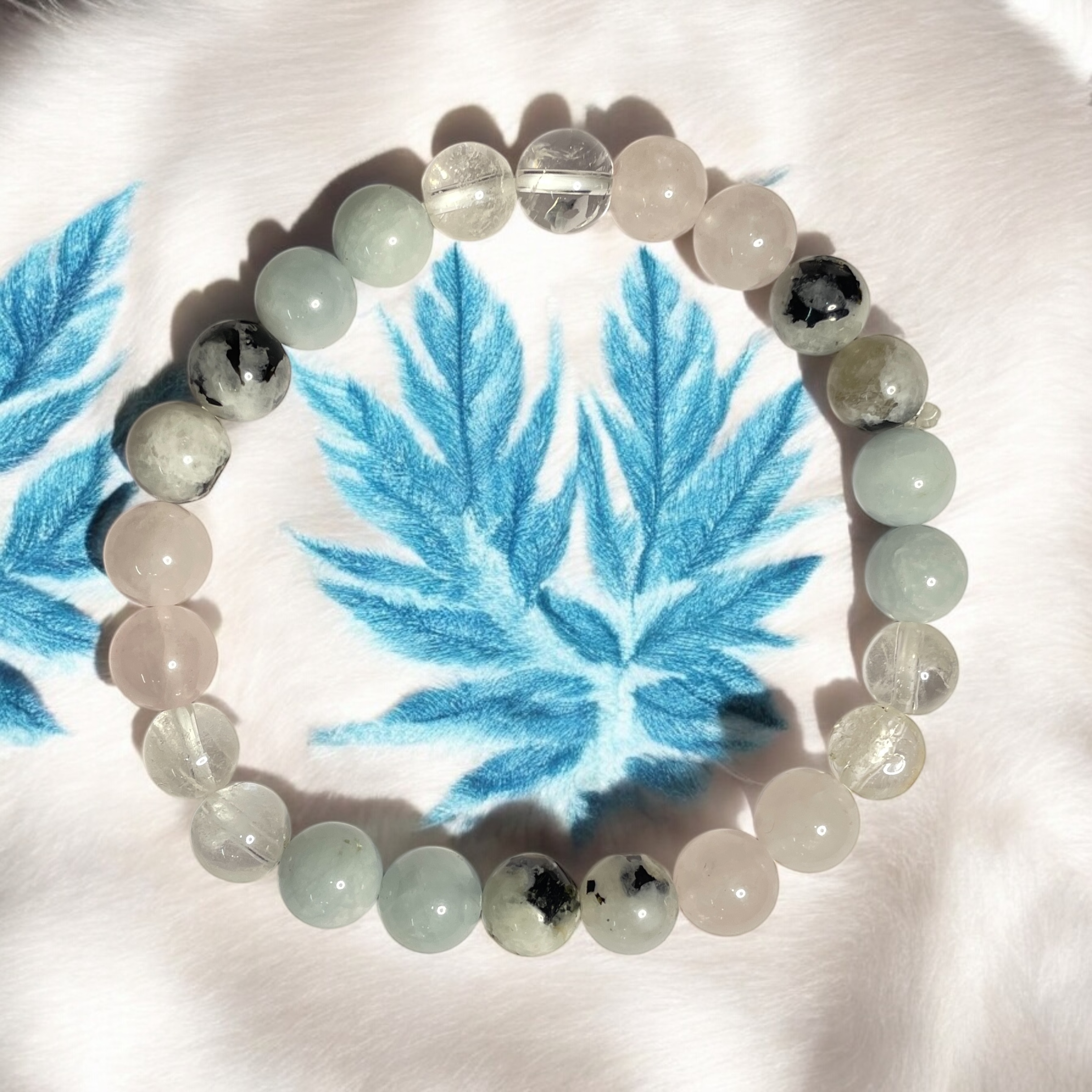 Missing Number 2 Numerology Bracelet Natural Made With Original Crystal Stone for Men Women Boy Girl Unisex 8mm Beads Stretchable Brand :- Rocksmins