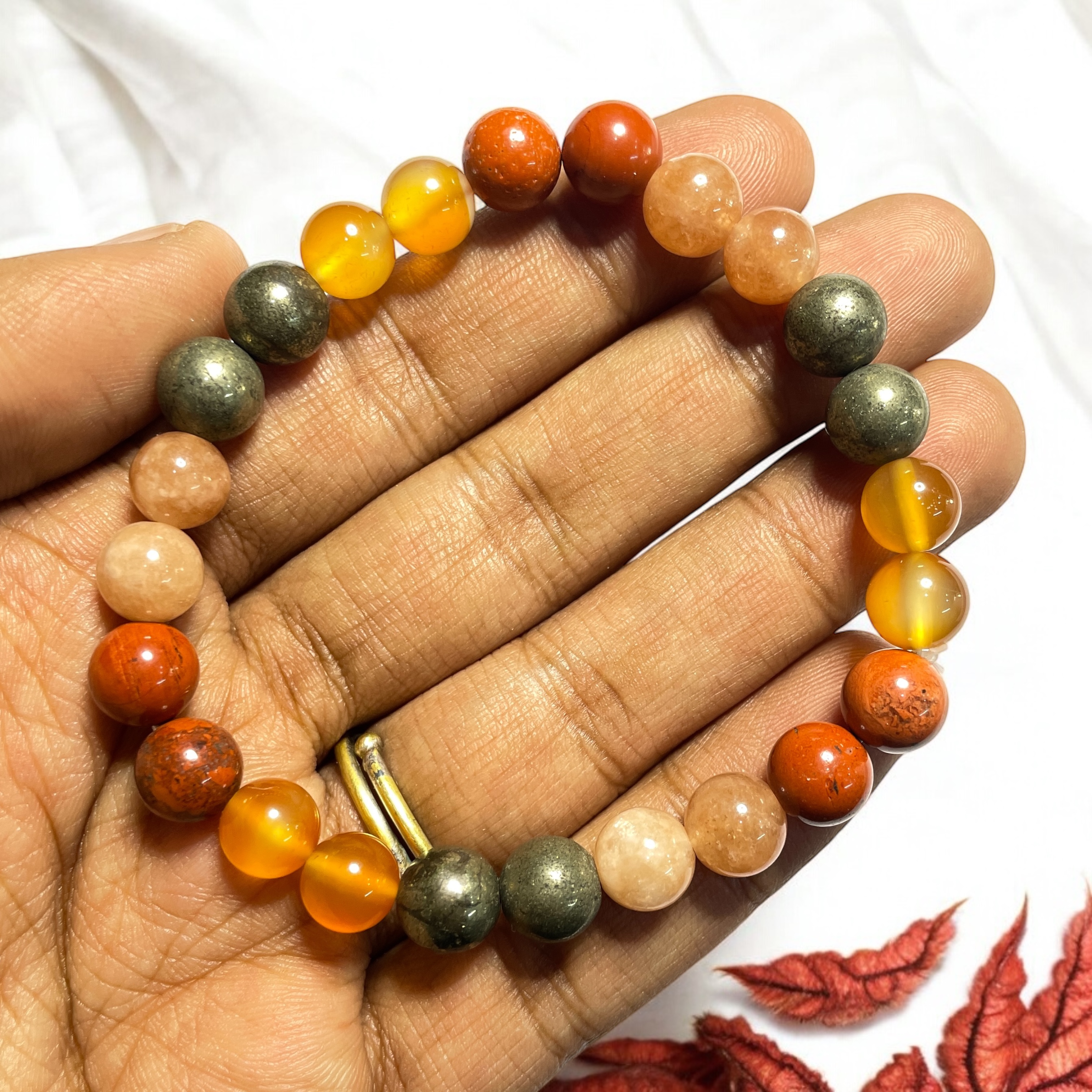 Missing Number 1 Numerology Bracelet Natural Made With Original Crystal Stone for Men Women Boy Girl Unisex 8mm Beads Stretchable Brand :- Rocksmins