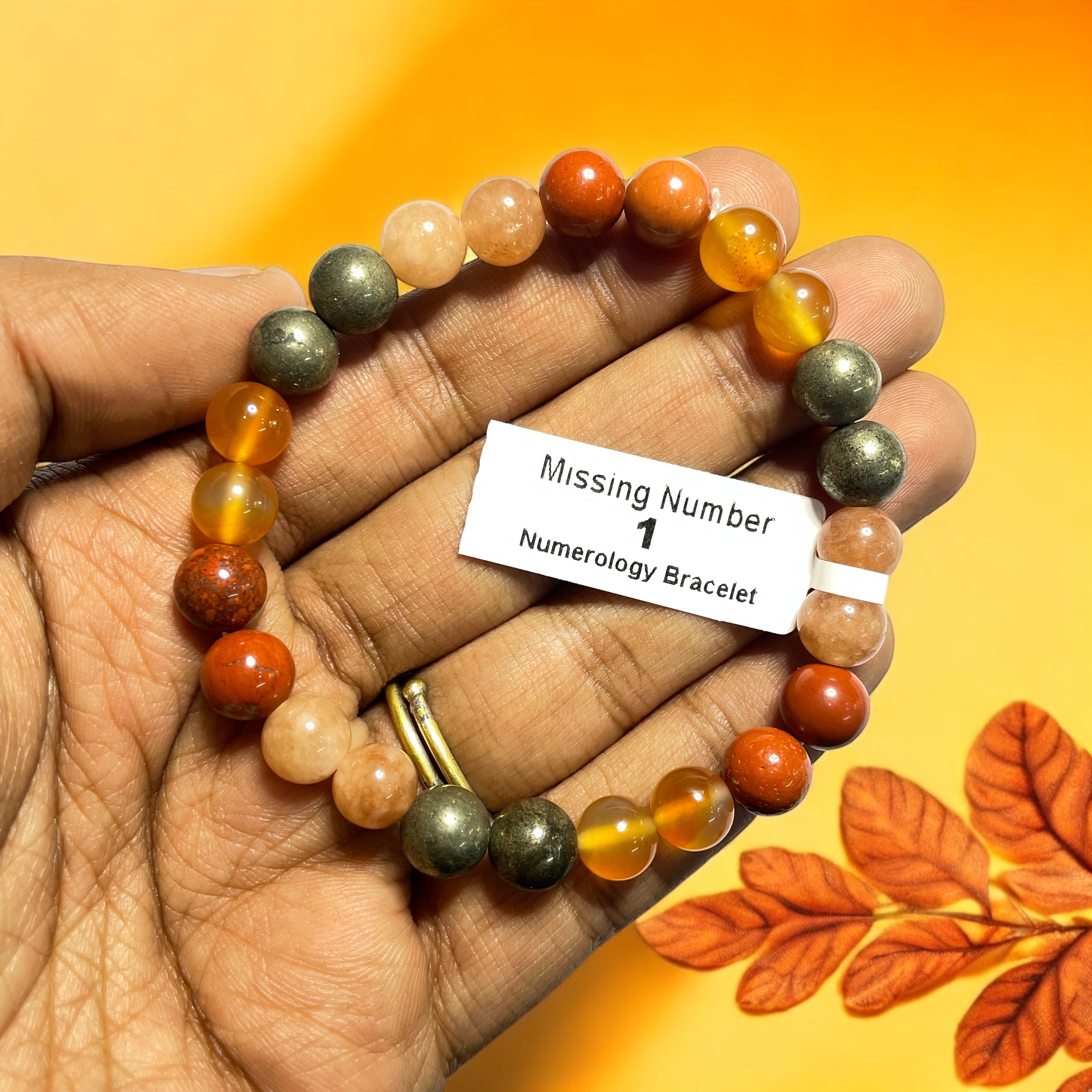 Missing Number 1 Numerology Bracelet Natural Made With Original Crystal Stone for Men Women Boy Girl Unisex 8mm Beads Stretchable Brand :- Rocksmins