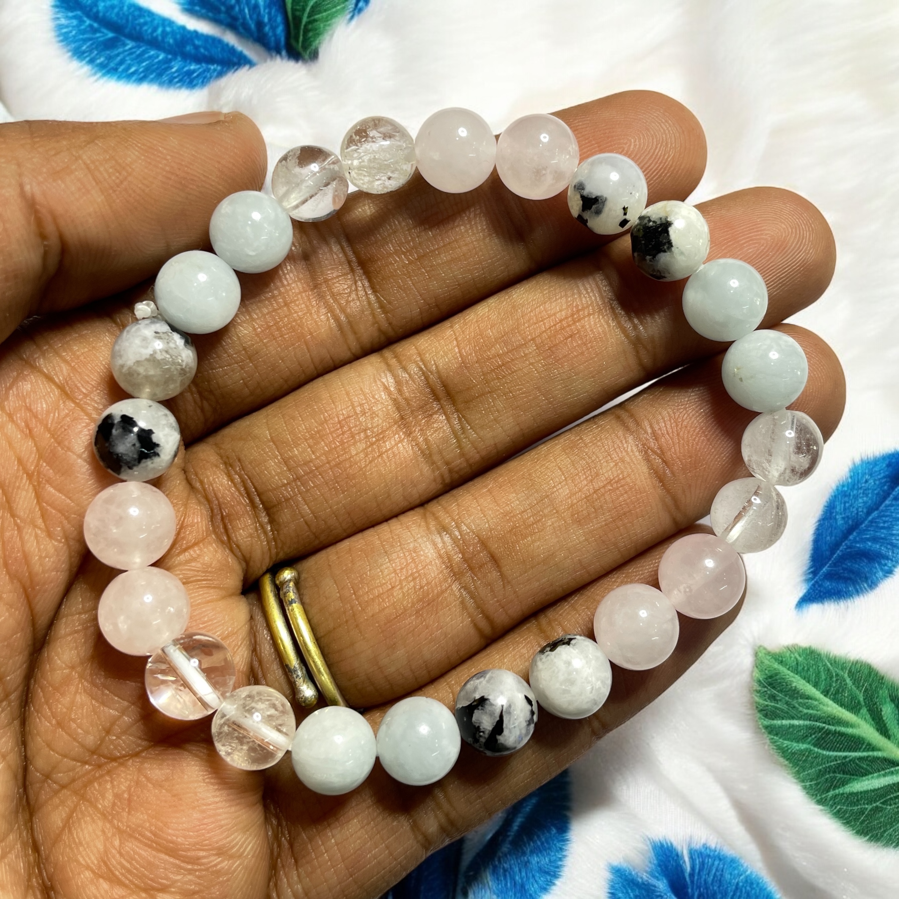 Missing Number 2 Numerology Bracelet Natural Made With Original Crystal Stone for Men Women Boy Girl Unisex 8mm Beads Stretchable Brand :- Rocksmins
