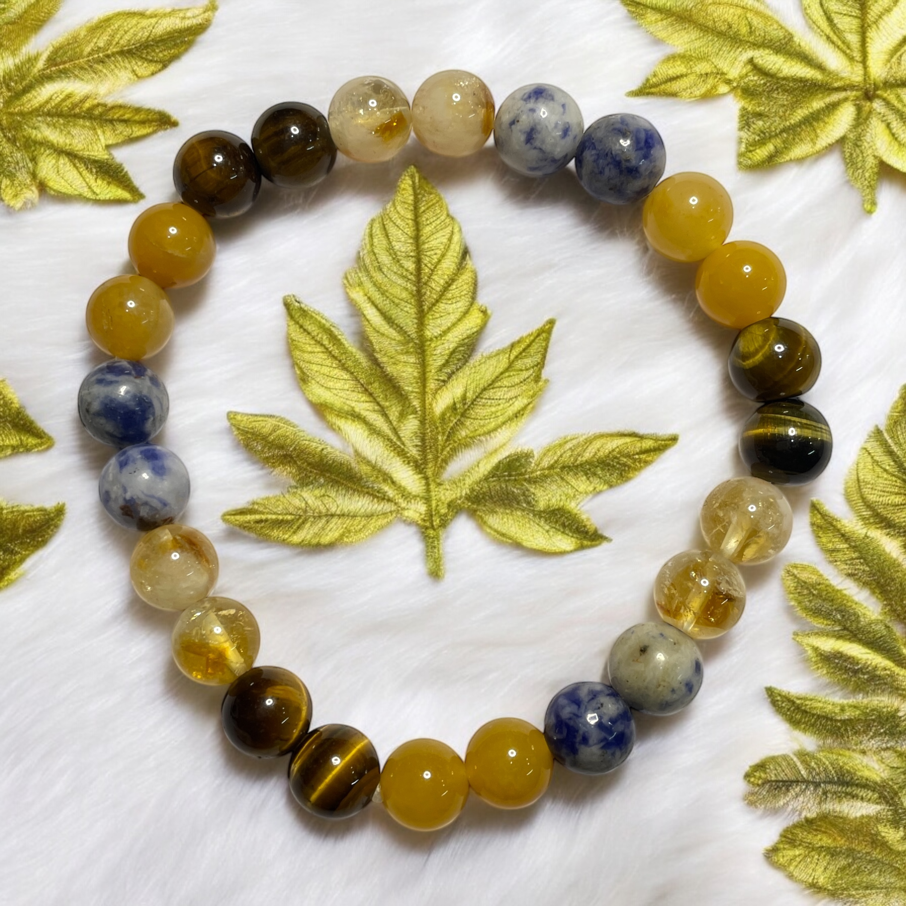 Missing Number 3 Numerology Bracelet Natural Made With Original Crystal Stone for Men Women Boy Girl Unisex 8mm Beads Stretchable Brand :- Rocksmins