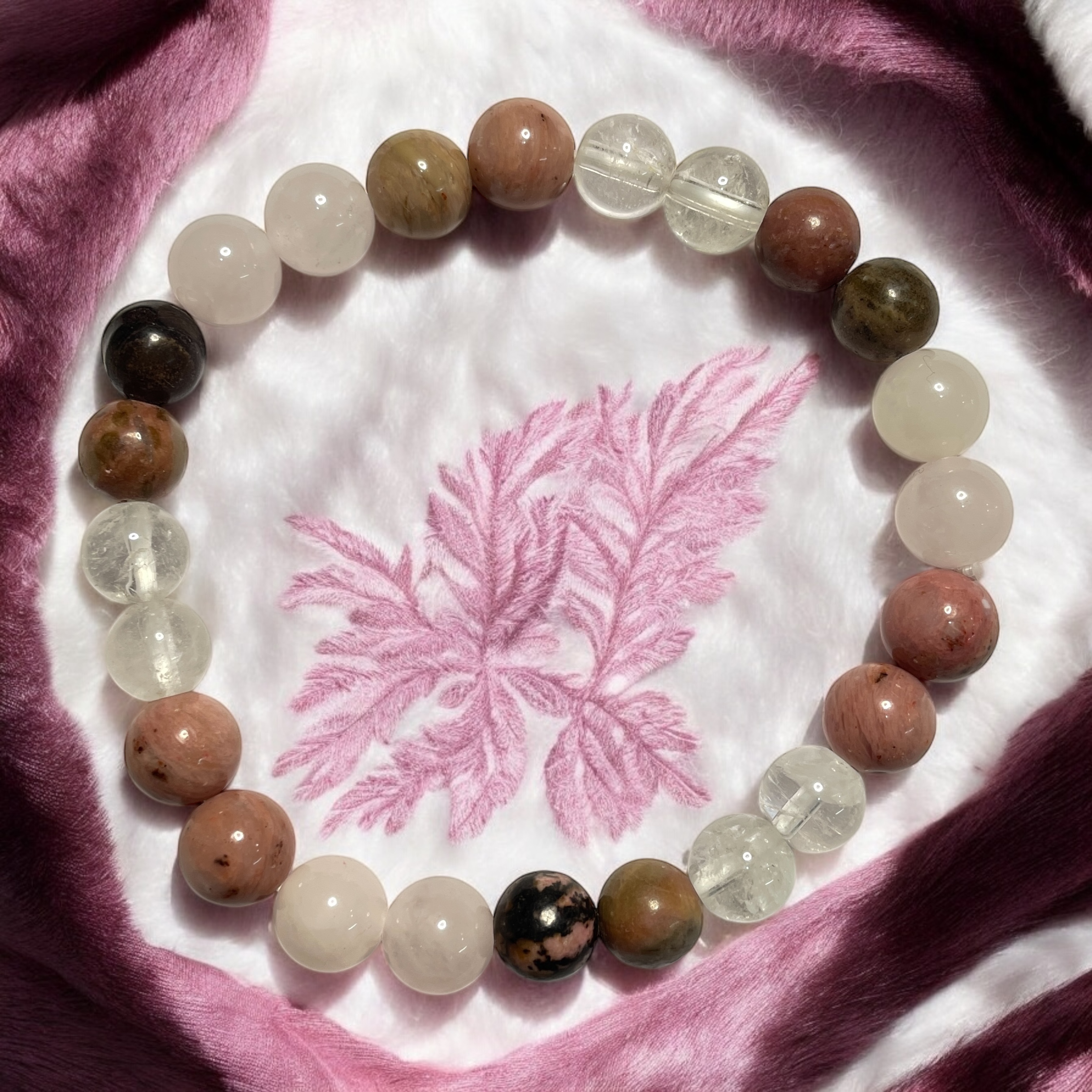 Missing Number 6 Numerology Bracelet Natural Made With Original Crystal Stone for Men Women Boy Girl Unisex 8mm Beads Stretchable Brand :- Rocksmins