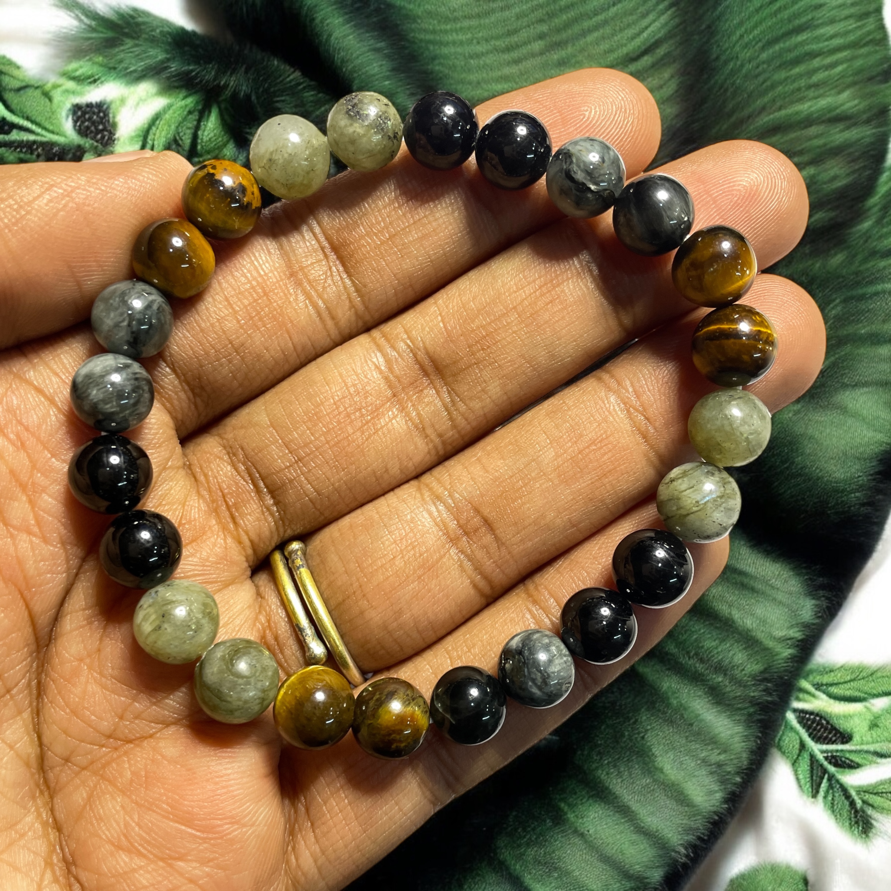 Missing Number 7 Numerology Bracelet Natural Made With Original Crystal Stone for Men Women Boy Girl Unisex 8mm Beads Stretchable Brand :- Rocksmins