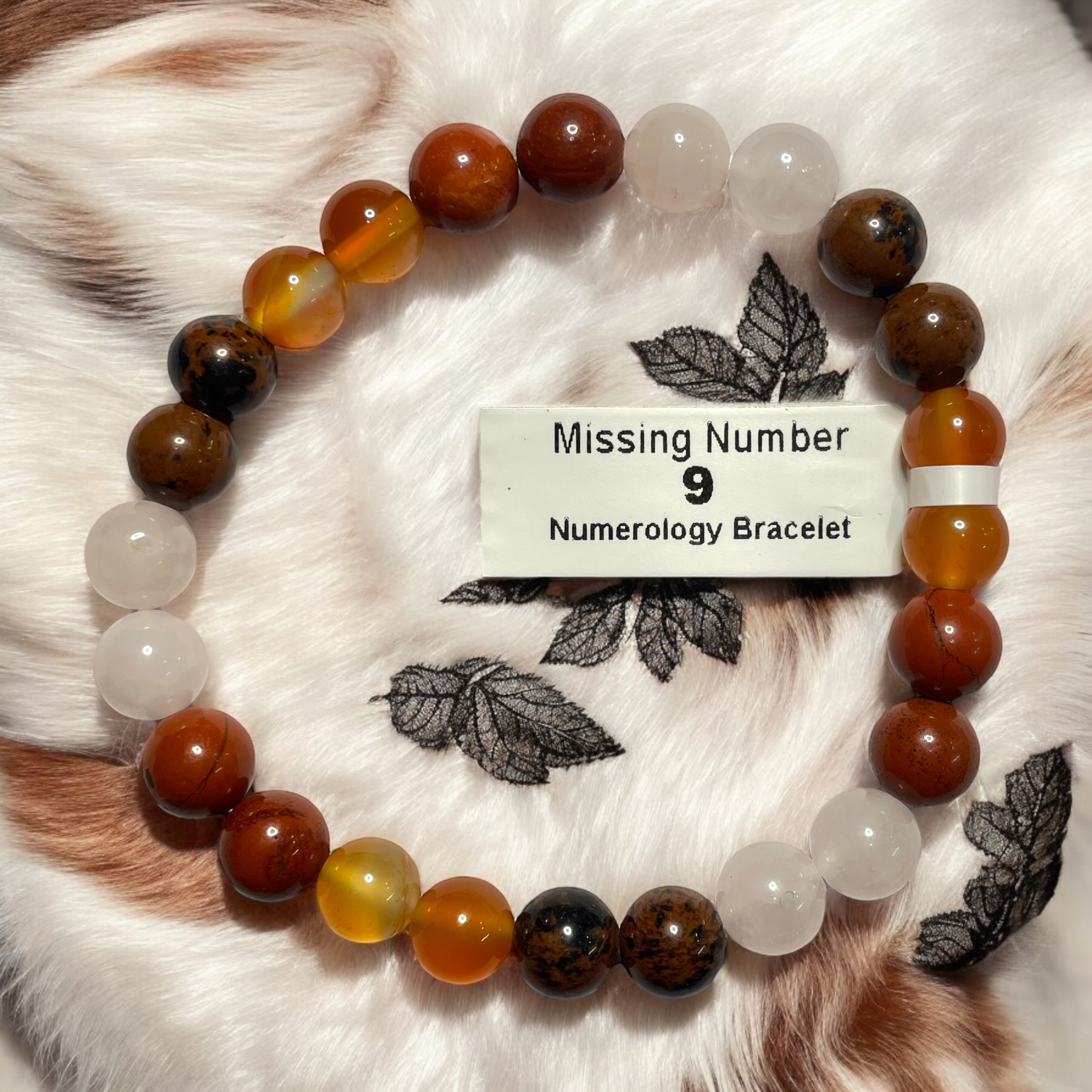 Missing Number 9 Numerology Bracelet Natural Made With Original Crystal Stone for Men Women Boy Girl Unisex 8mm Beads Stretchable Brand :- Rocksmins