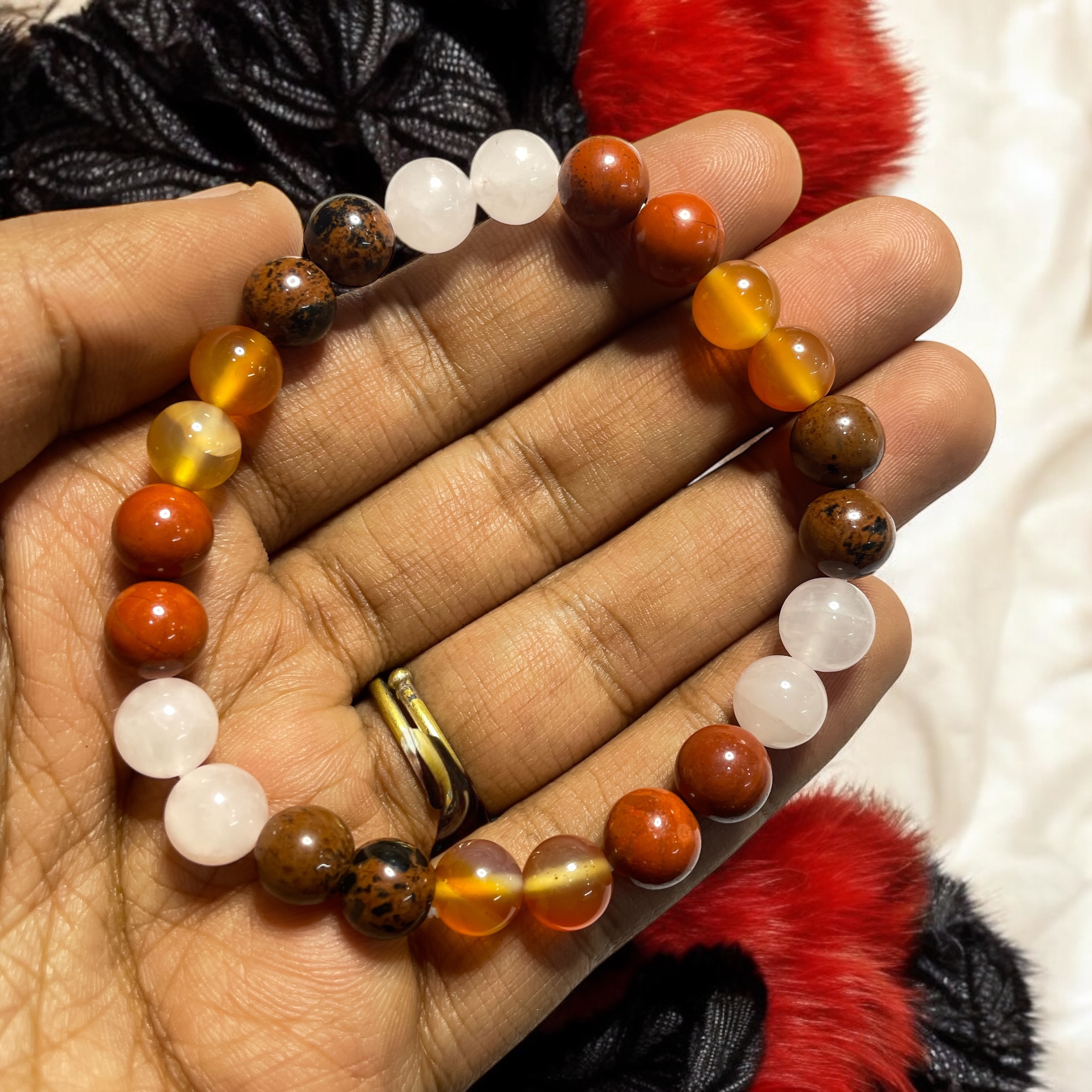 Missing Number 9 Numerology Bracelet Natural Made With Original Crystal Stone for Men Women Boy Girl Unisex 8mm Beads Stretchable Brand :- Rocksmins