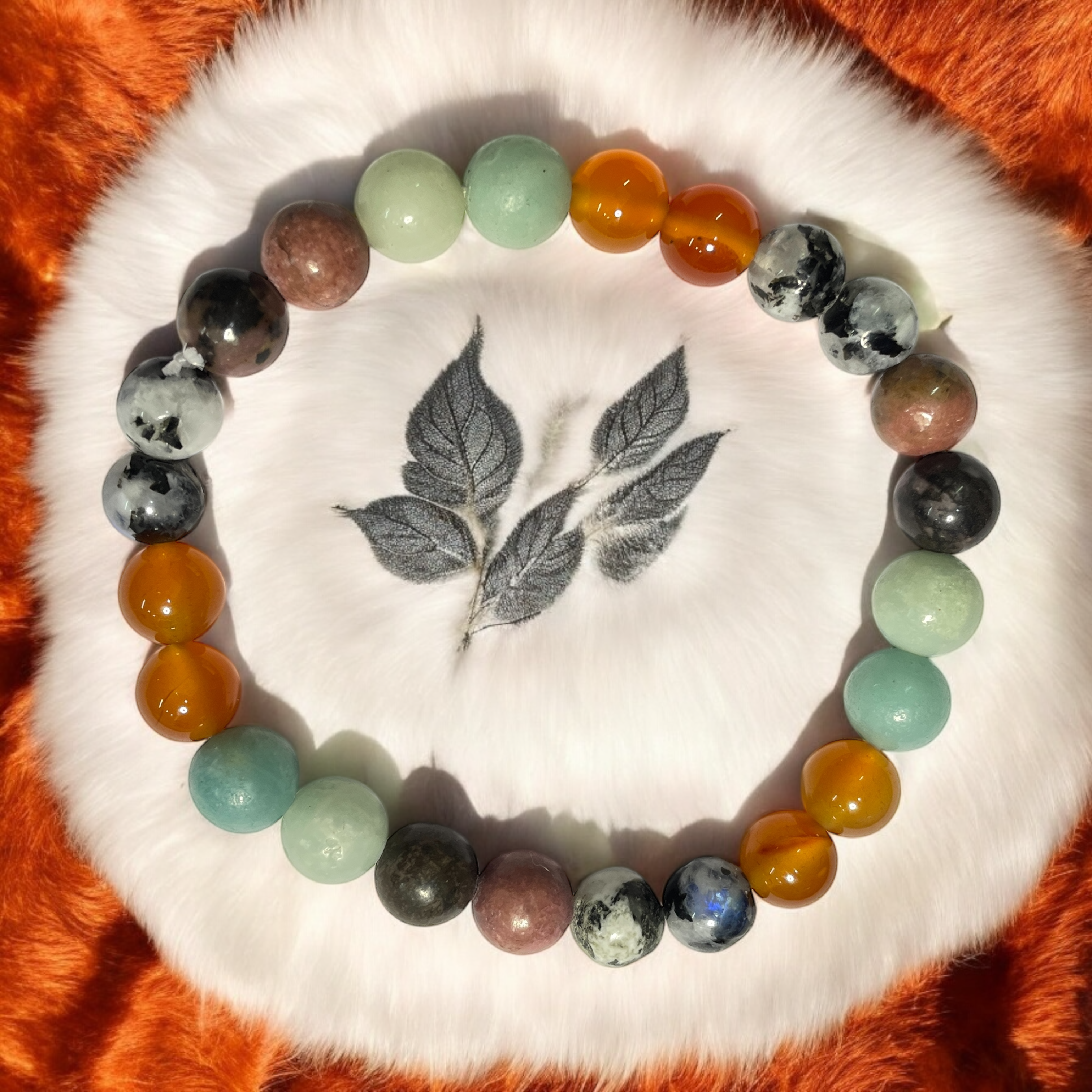 04 Rocksmins Bracelet for Cancer (Kark) (Advance) Zodiac Sign Natural Original Crystal Real Stone for Men Women Boy Girl Unisex 8mm Beads Stretchable