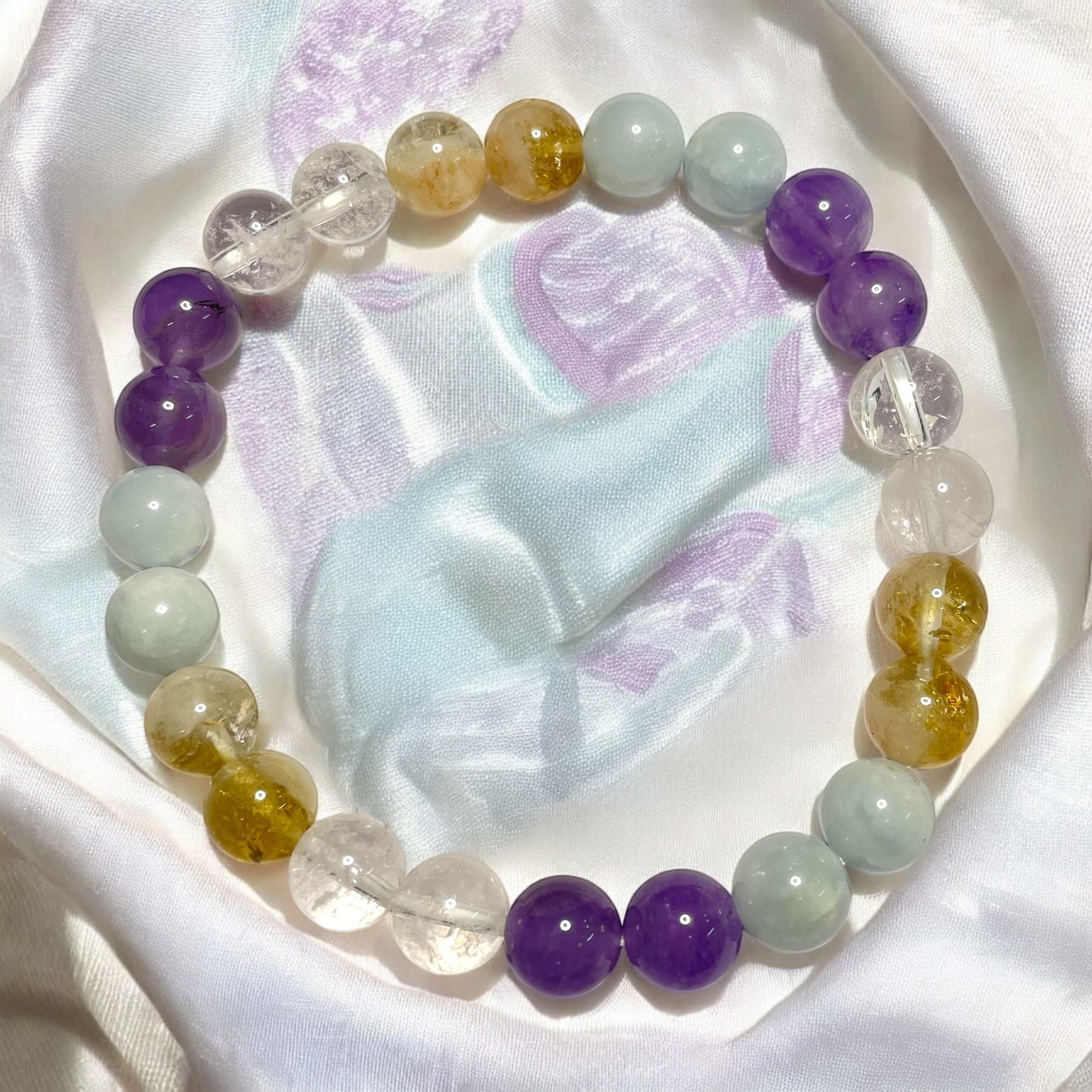 07 Rocksmins Bracelet for Libra (Tula) (Advance) Zodiac Sign Natural Original Crystal Real Stone for Men Women Boy Girl Unisex 8mm Beads Stretchable
