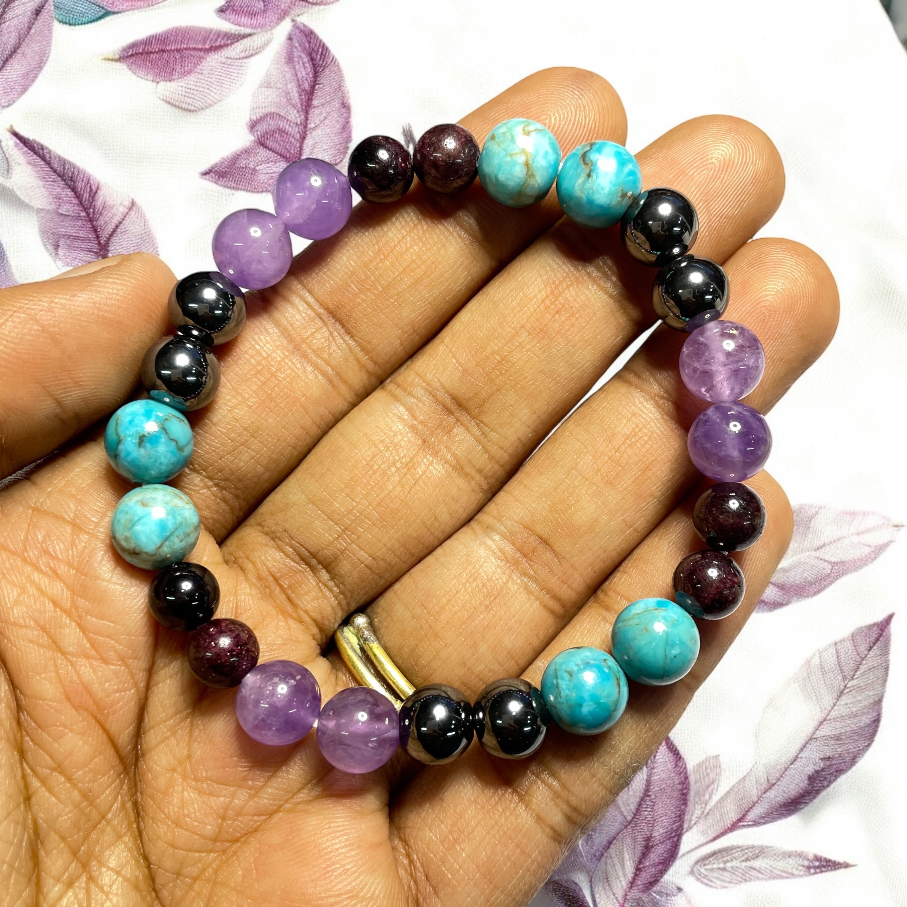 11 Rocksmins Bracelet for Aquarius (Kumbh) (Advance) Zodiac Sign Natural Original Crystal Real Stone for Men Women Boy Girl Unisex 8mm Beads Stretchable