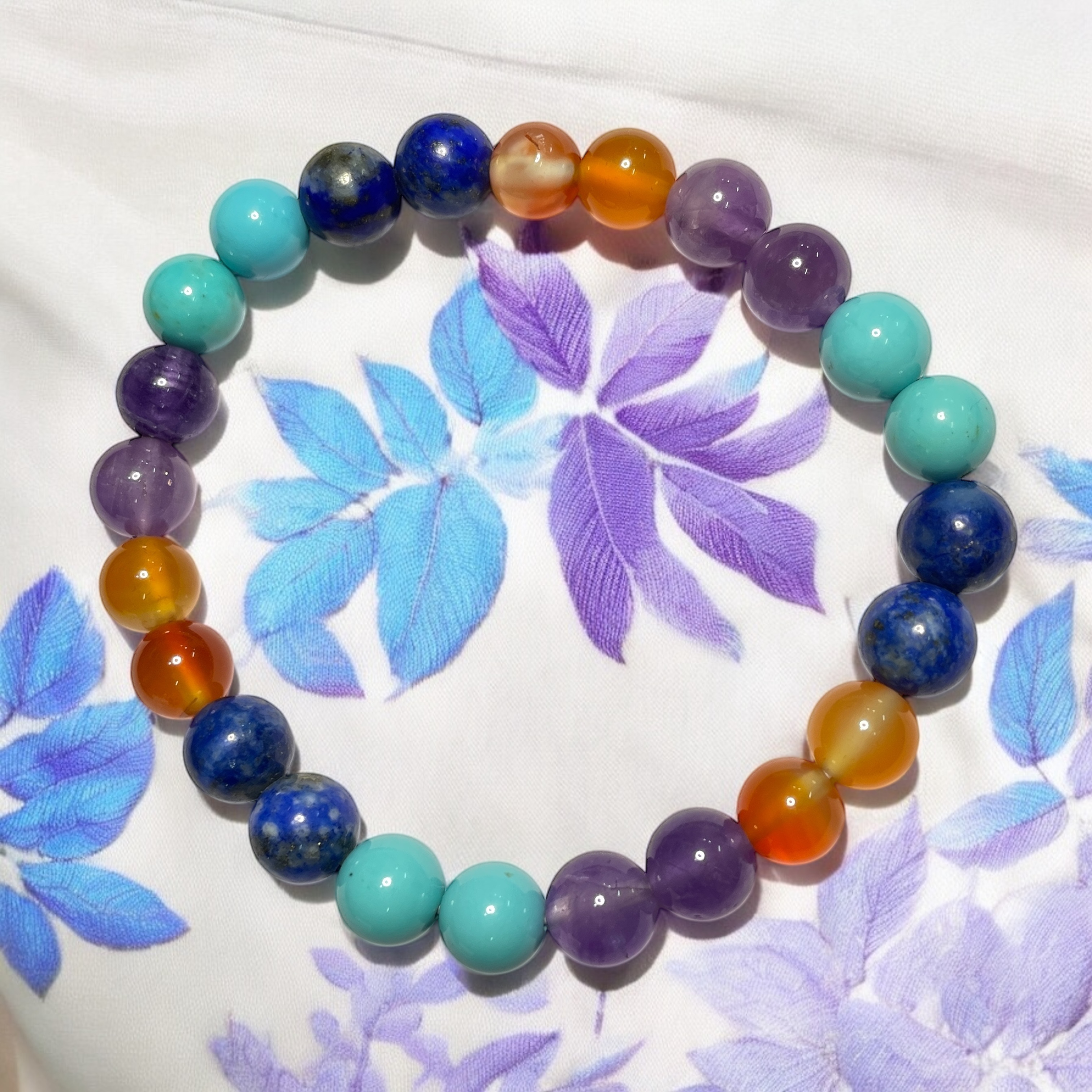 09 Rocksmins Bracelet for Sagittarius (Dhanu) (Advance) Zodiac Sign Natural Original Crystal Real Stone for Men Women Boy Girl Unisex 8mm Beads Stretchable