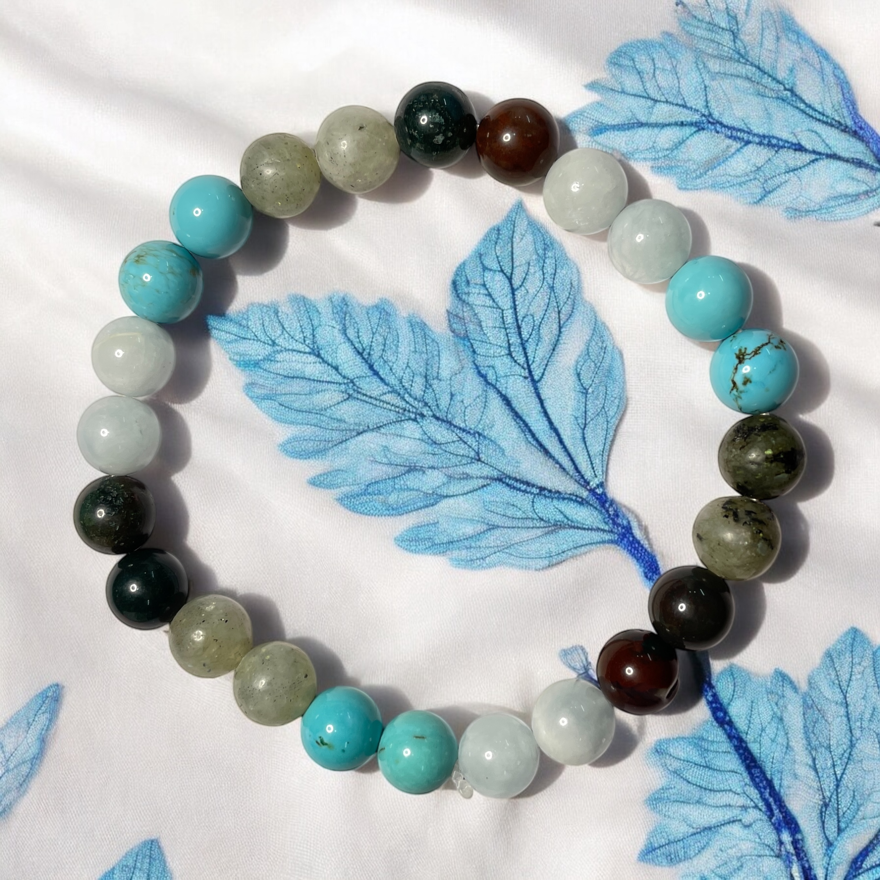 12 Rocksmins Bracelet for  Pisces (Mean) (Advance) Zodiac Sign Natural Original Crystal Real Stone for Men Women Boy Girl Unisex 8mm Beads Stretchable