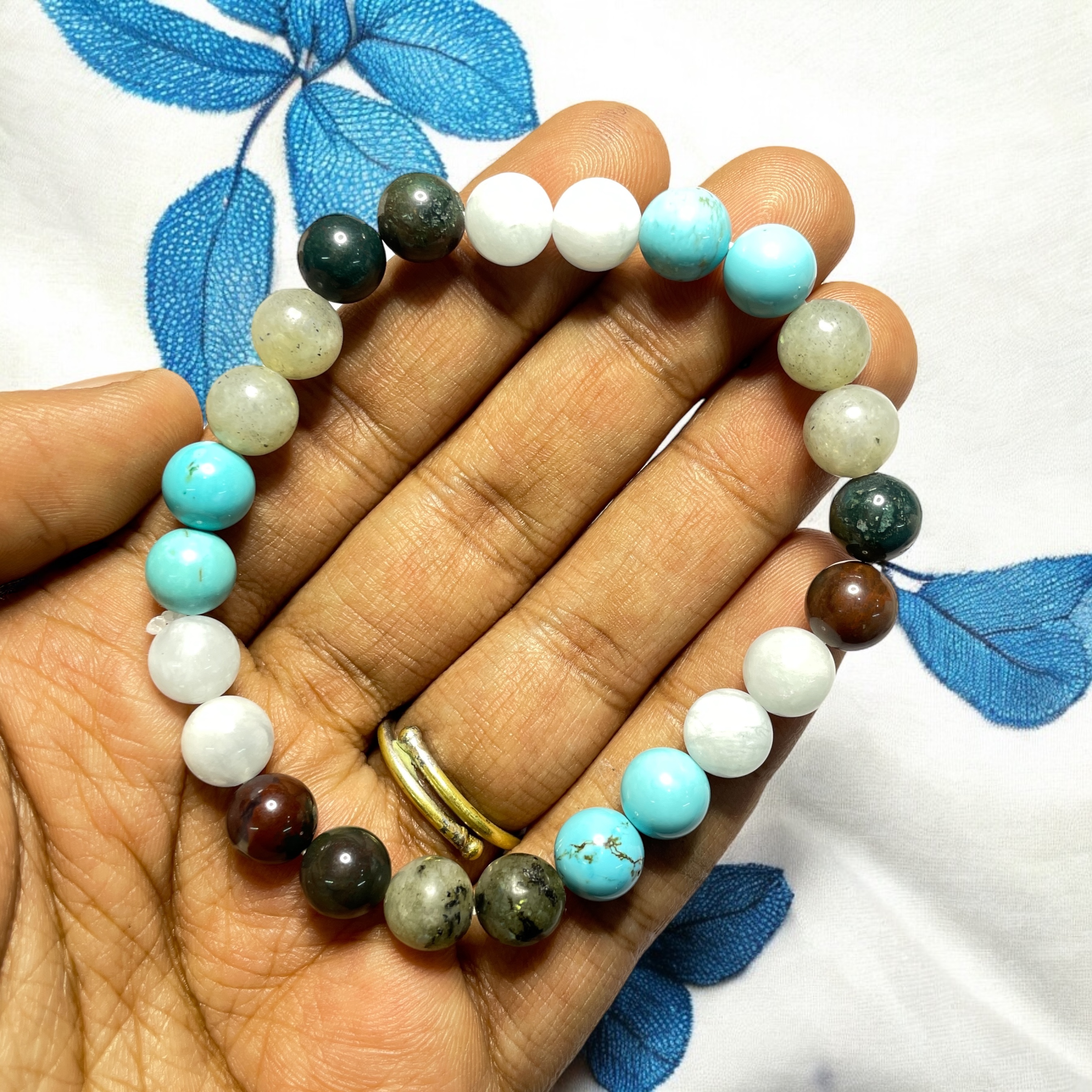 12 Rocksmins Bracelet for  Pisces (Mean) (Advance) Zodiac Sign Natural Original Crystal Real Stone for Men Women Boy Girl Unisex 8mm Beads Stretchable