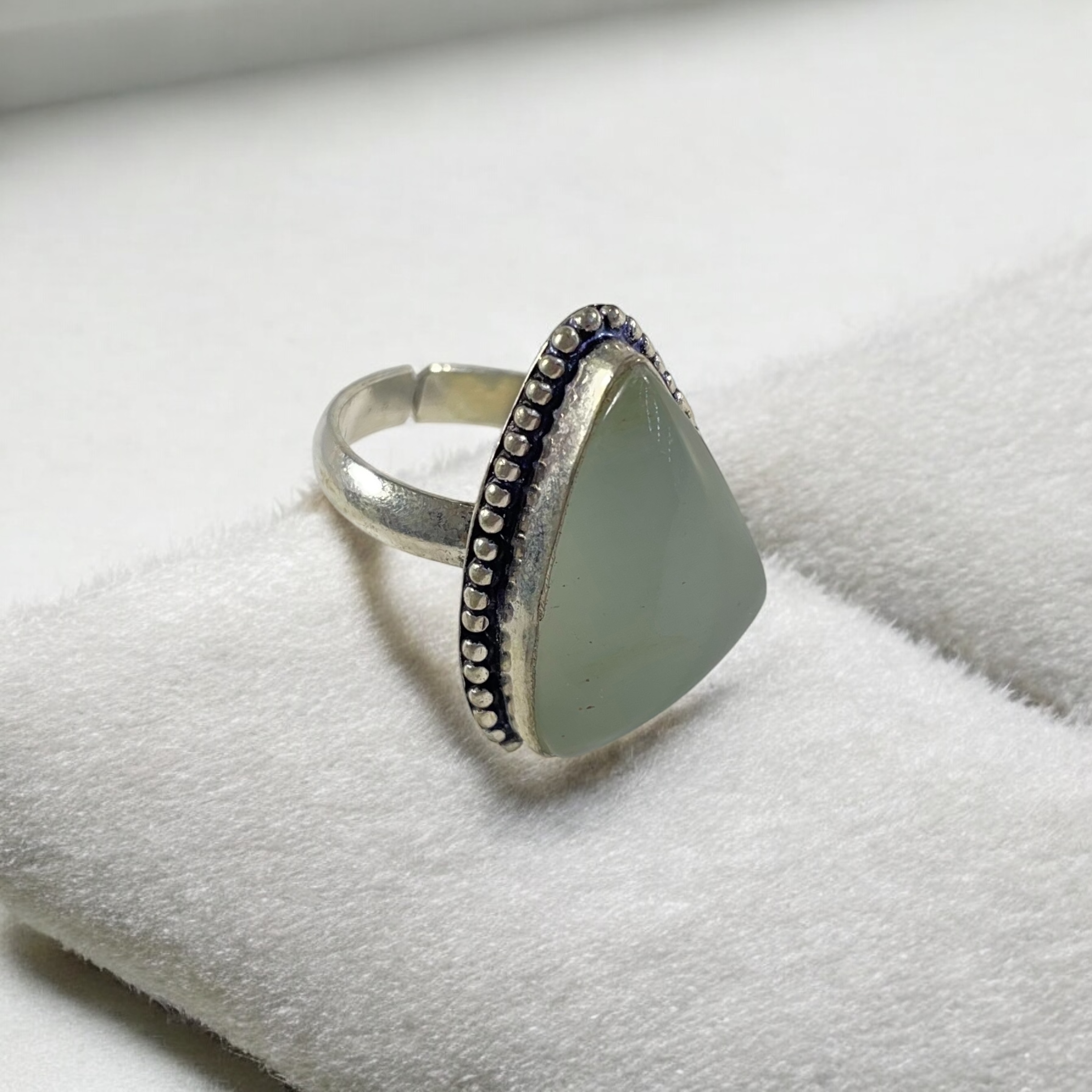 Aventurine Green Crystal Ring Natural Made With Original Crystal Stone for Men Women Boy Girl Unisex Brand :- Rocksmins