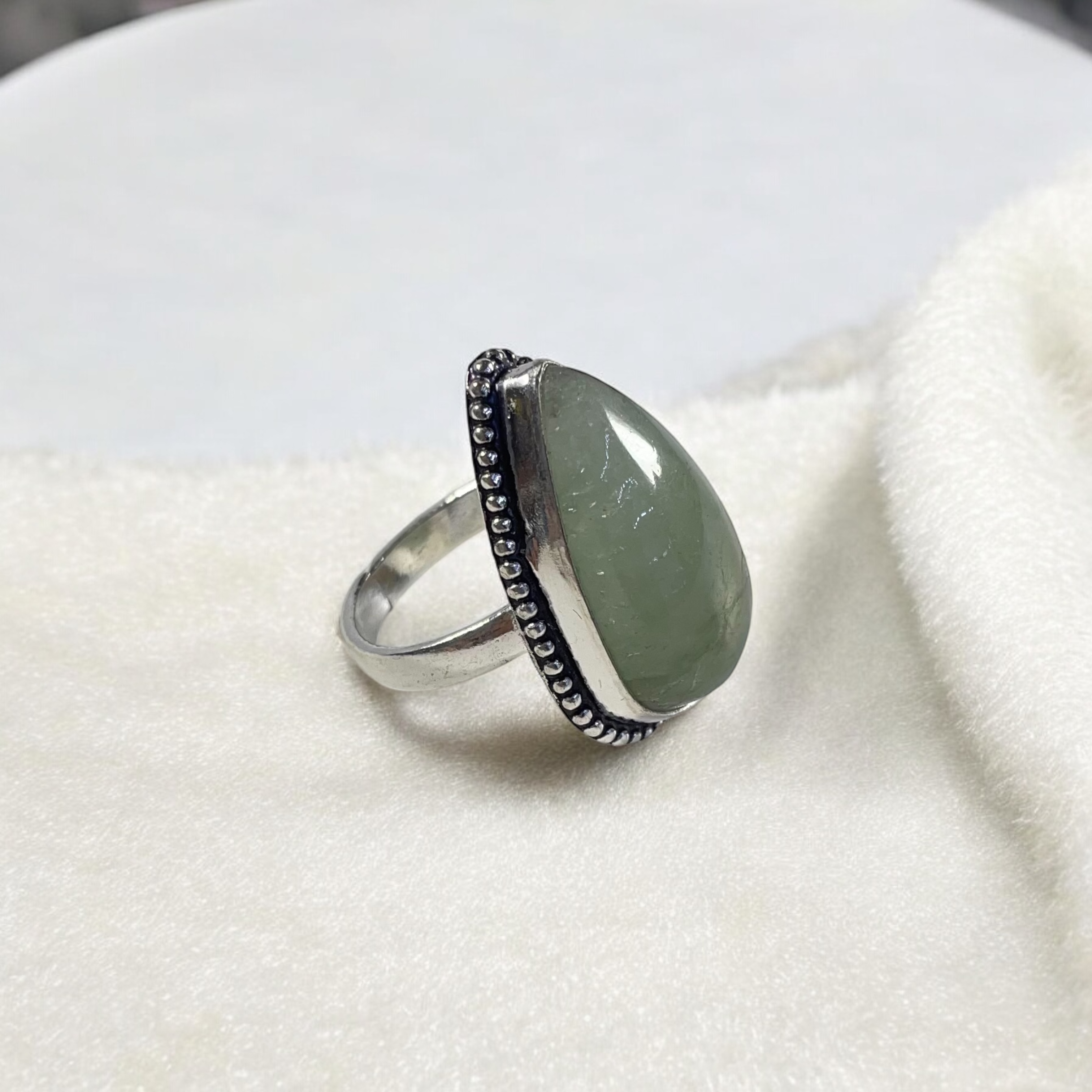 Aventurine Green Crystal Ring Natural Made With Original Crystal Stone for Men Women Boy Girl Unisex Brand :- Rocksmins