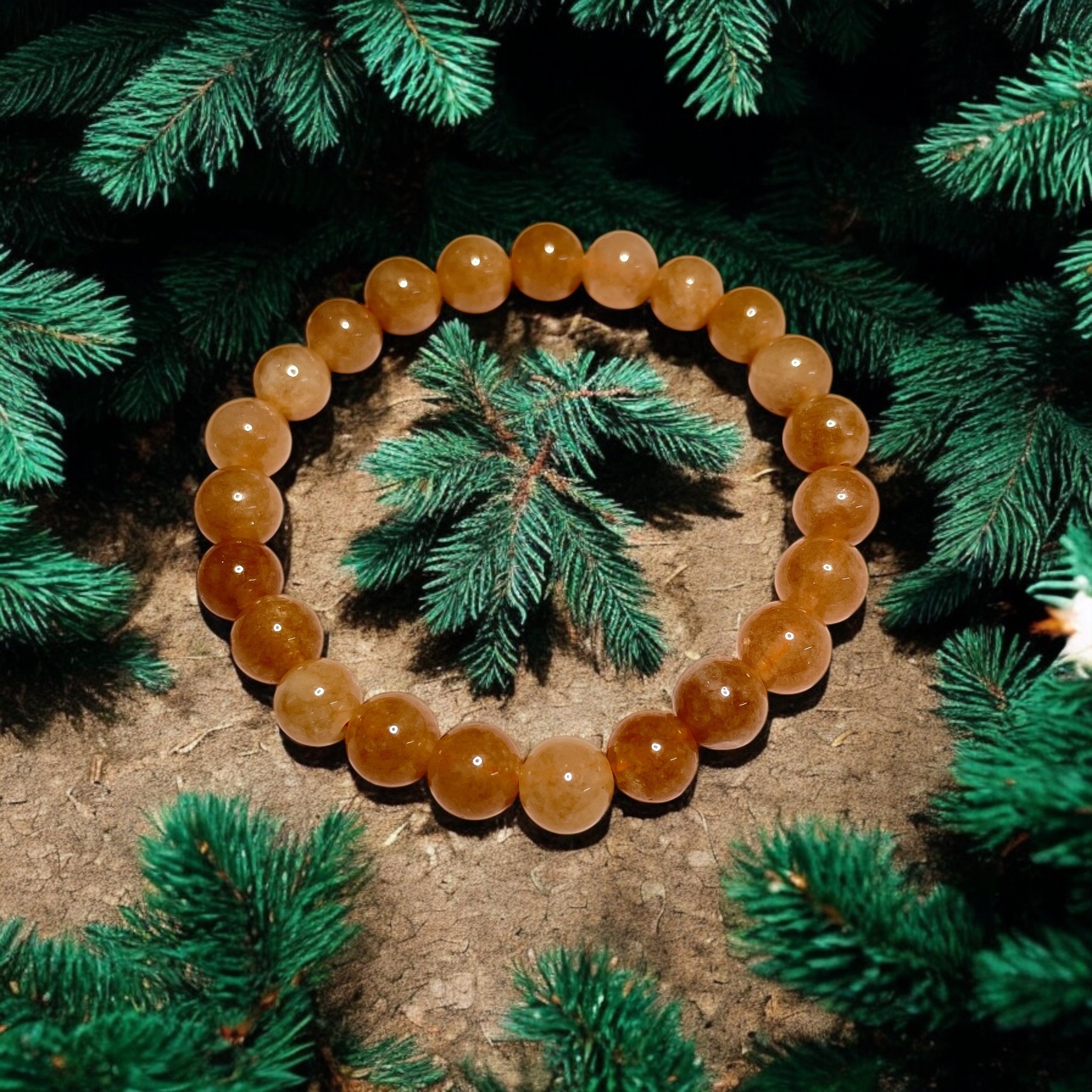 Sunstone AAA Bracelet Natural Original Crystal Certified Real Stone Stylish for Men Women Boy Girl Unisex 8mm Beads Stretchable Brand : Rocksmins