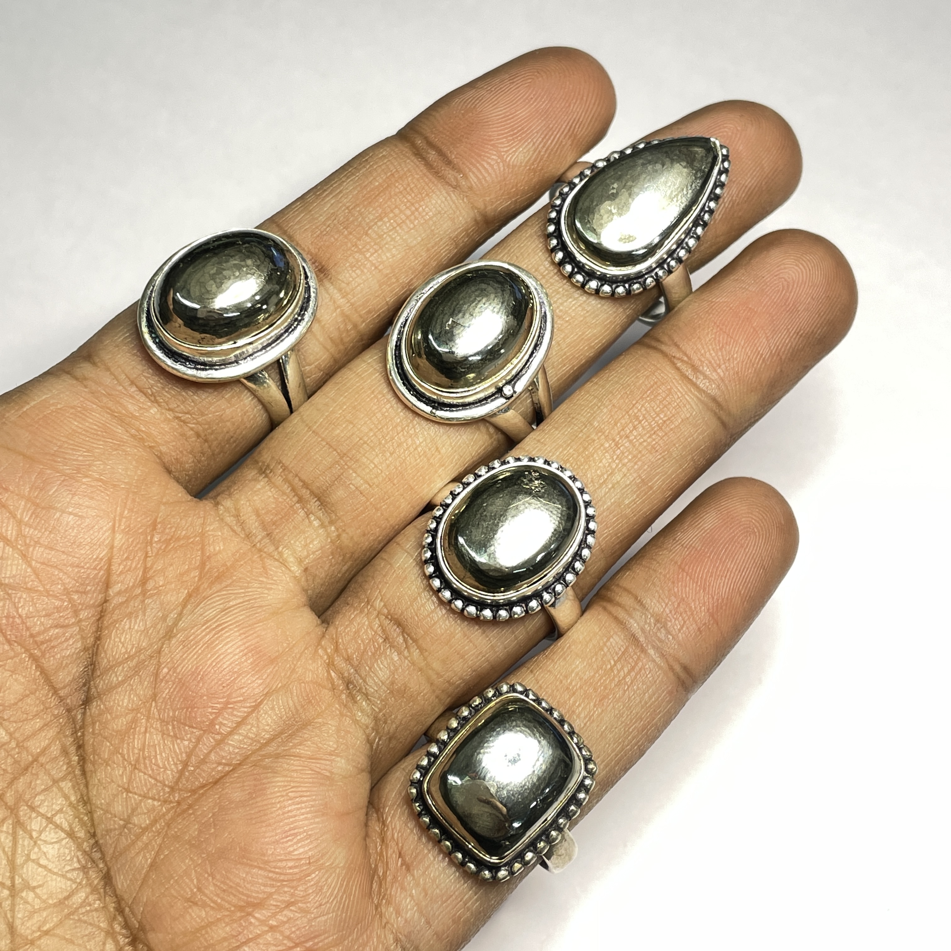 Pyrite Ring Natural Made With Original Crystal Stone for Men Women Boy Girl Unisex Brand :- Rocksmins