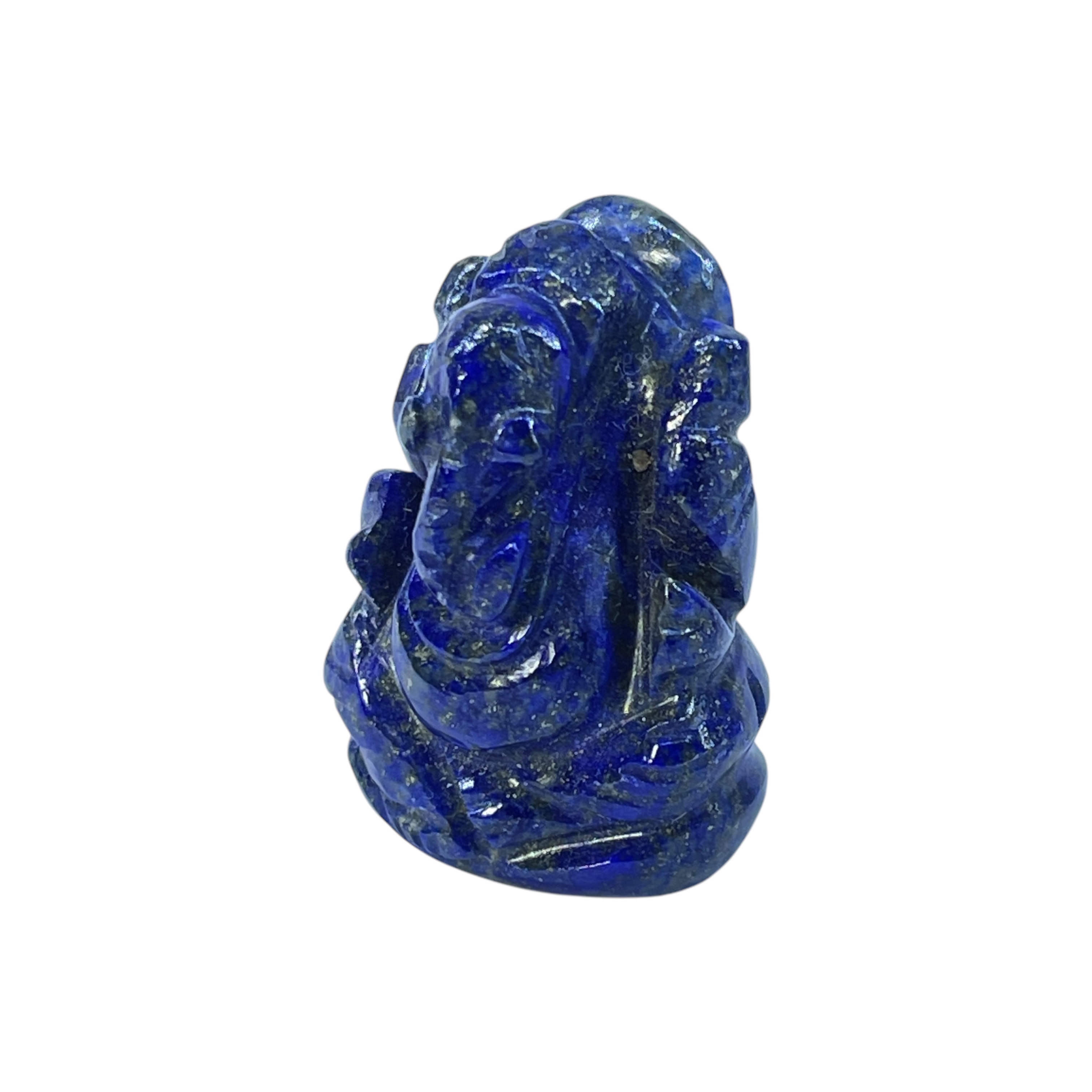 Lapis Lazuli 1 Inch Natural Crystal Ganesh Idol – Pocket Figurine for Healing, Meditation & Chakra Balance – Rocksmins