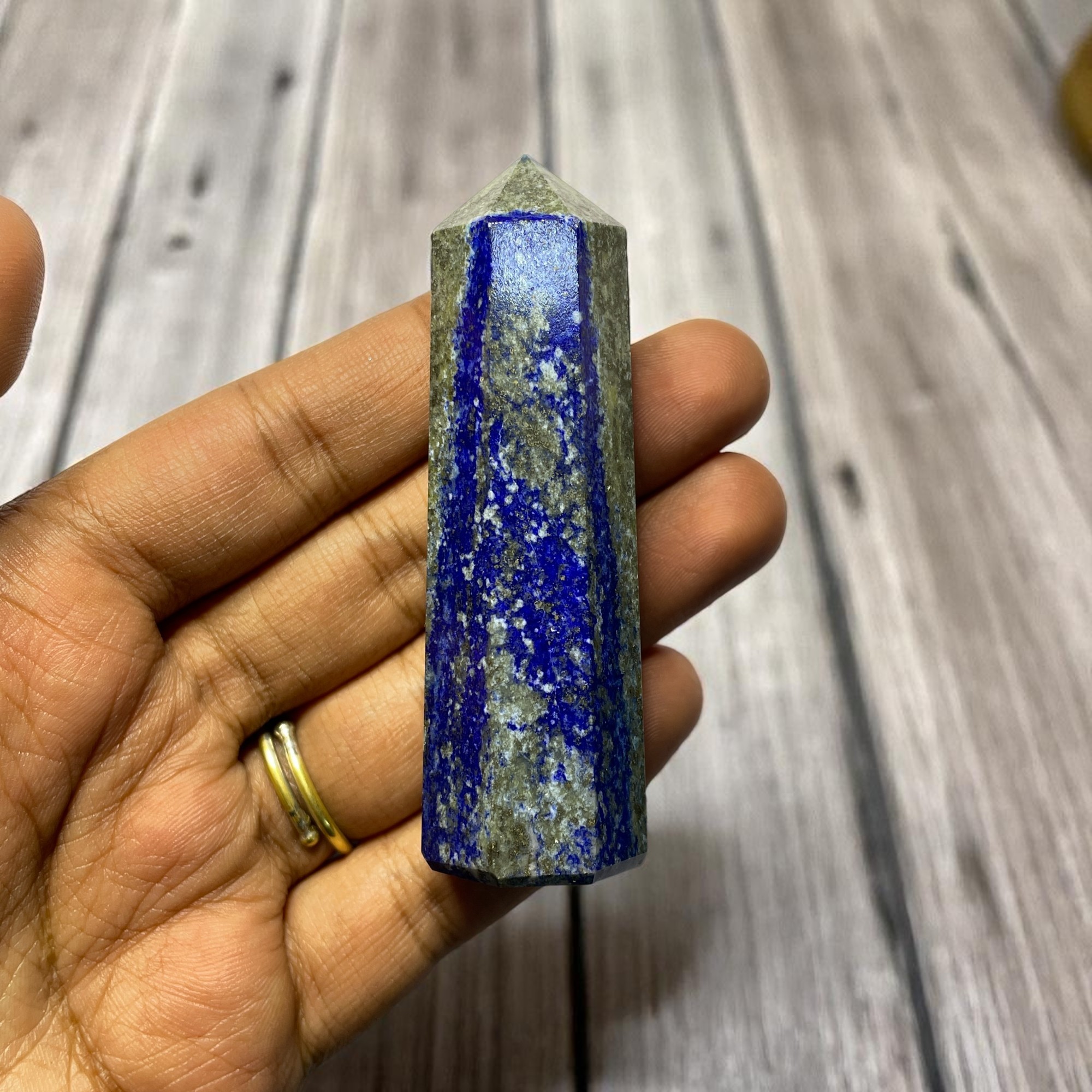 Lapis Lazuli Wands for Crystal Healing, Crystal Therapy, Meditation, Chakra Balancing Unisex Men Women Brand : Rocksmins
