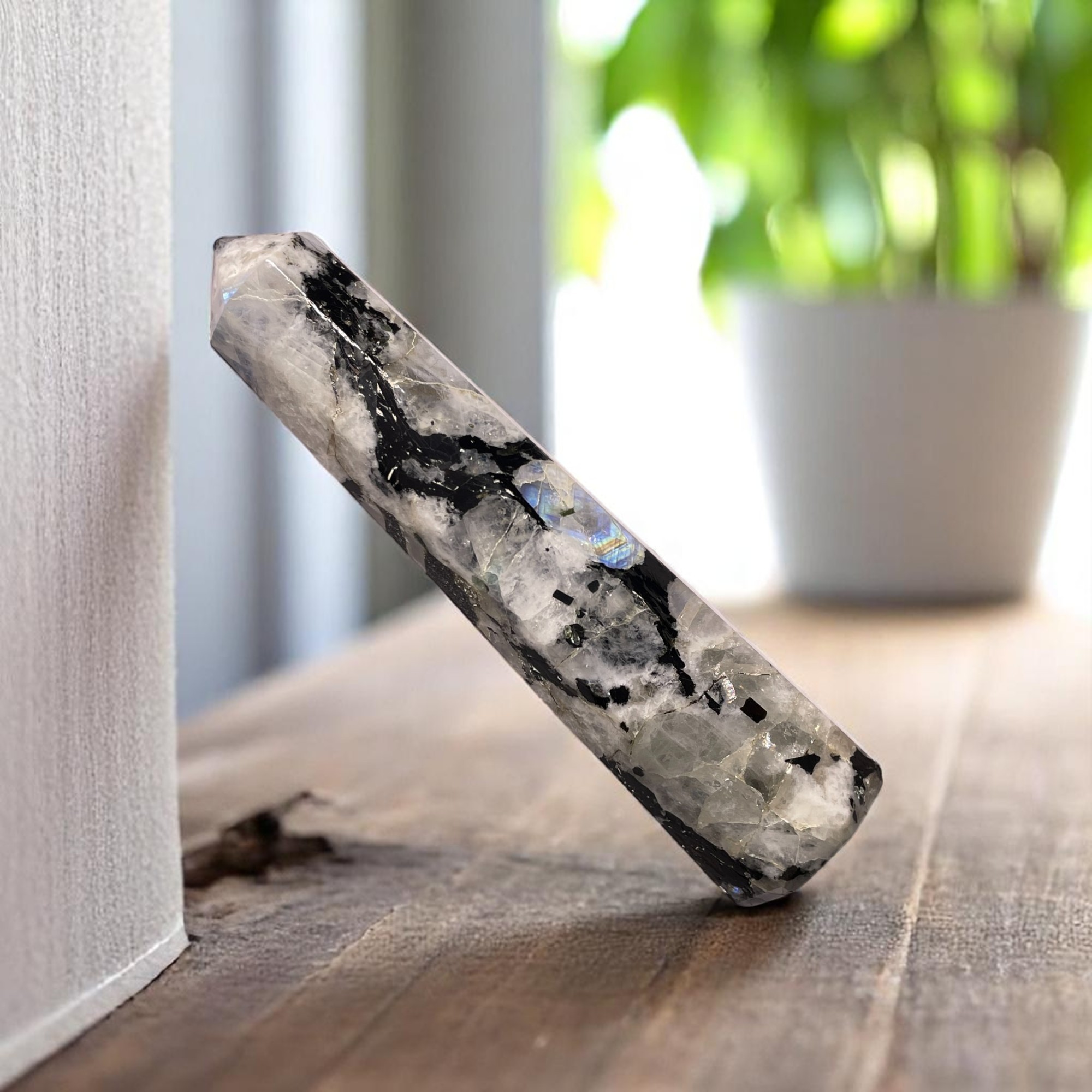 Moon Stone Wands for Crystal Healing, Crystal Therapy, Meditation, Chakra Balancing Unisex Men Women Brand : Rocksmins