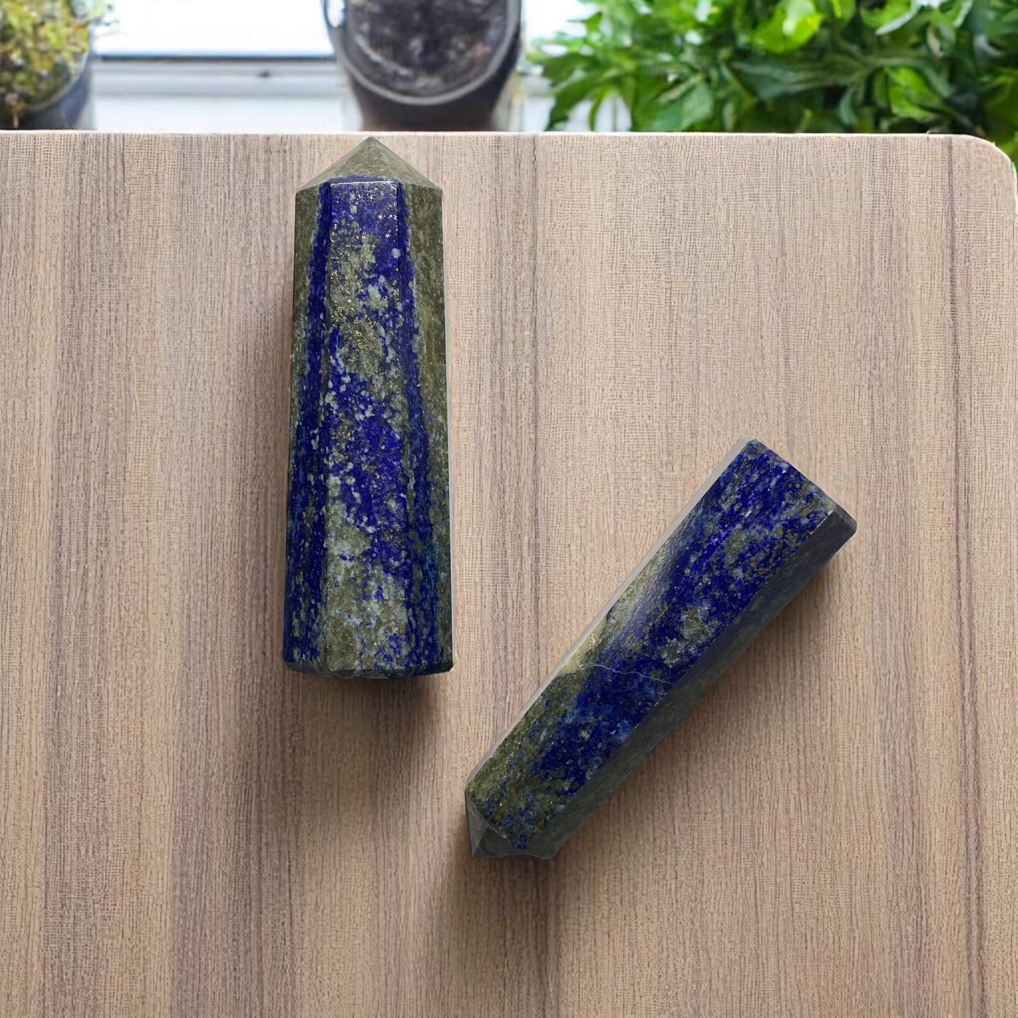 Lapis Lazuli Wands for Crystal Healing, Crystal Therapy, Meditation, Chakra Balancing Unisex Men Women Brand : Rocksmins