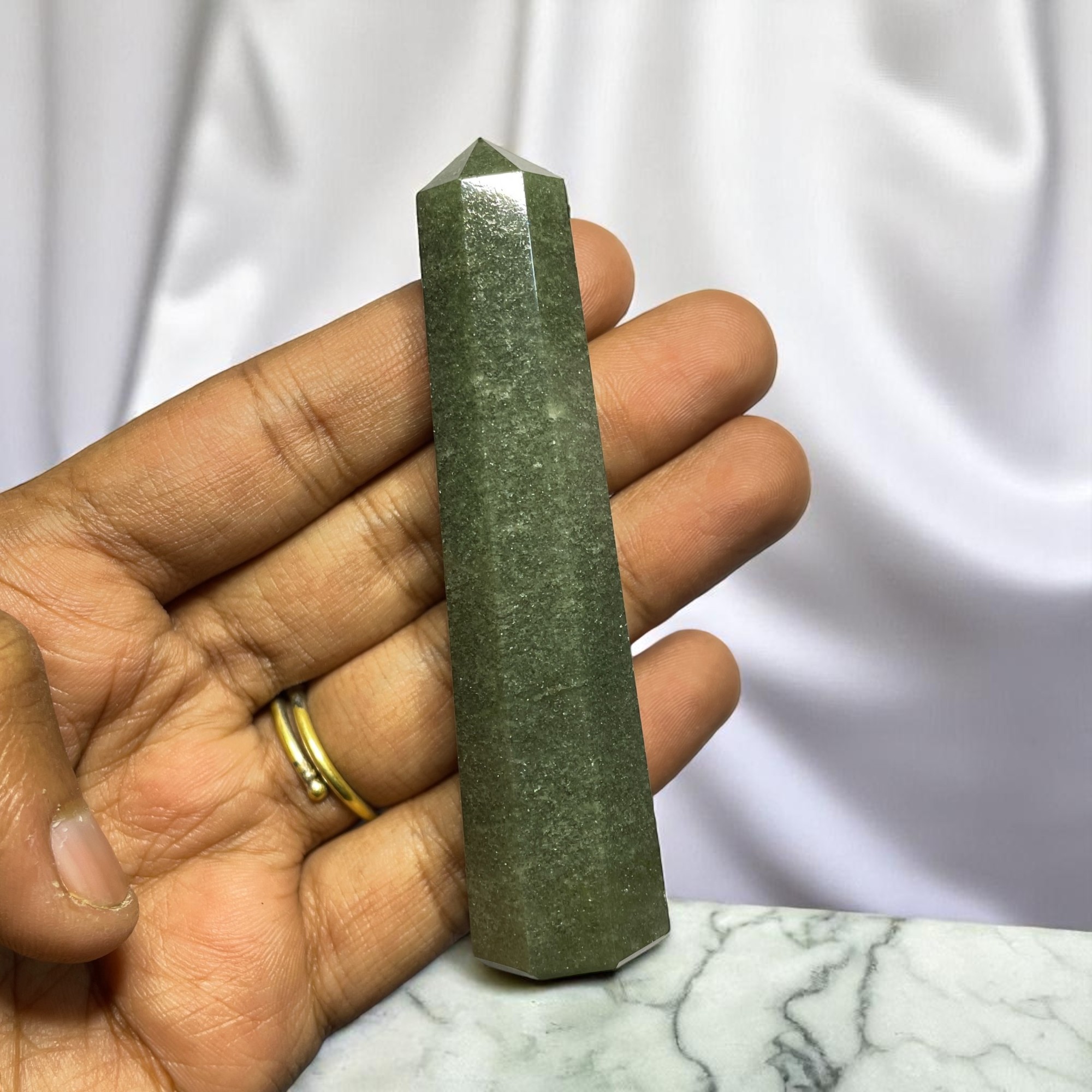 Aventurine Green Wands for Crystal Healing, Crystal Therapy, Meditation, Chakra Balancing Unisex Men Women Brand : Rocksmins