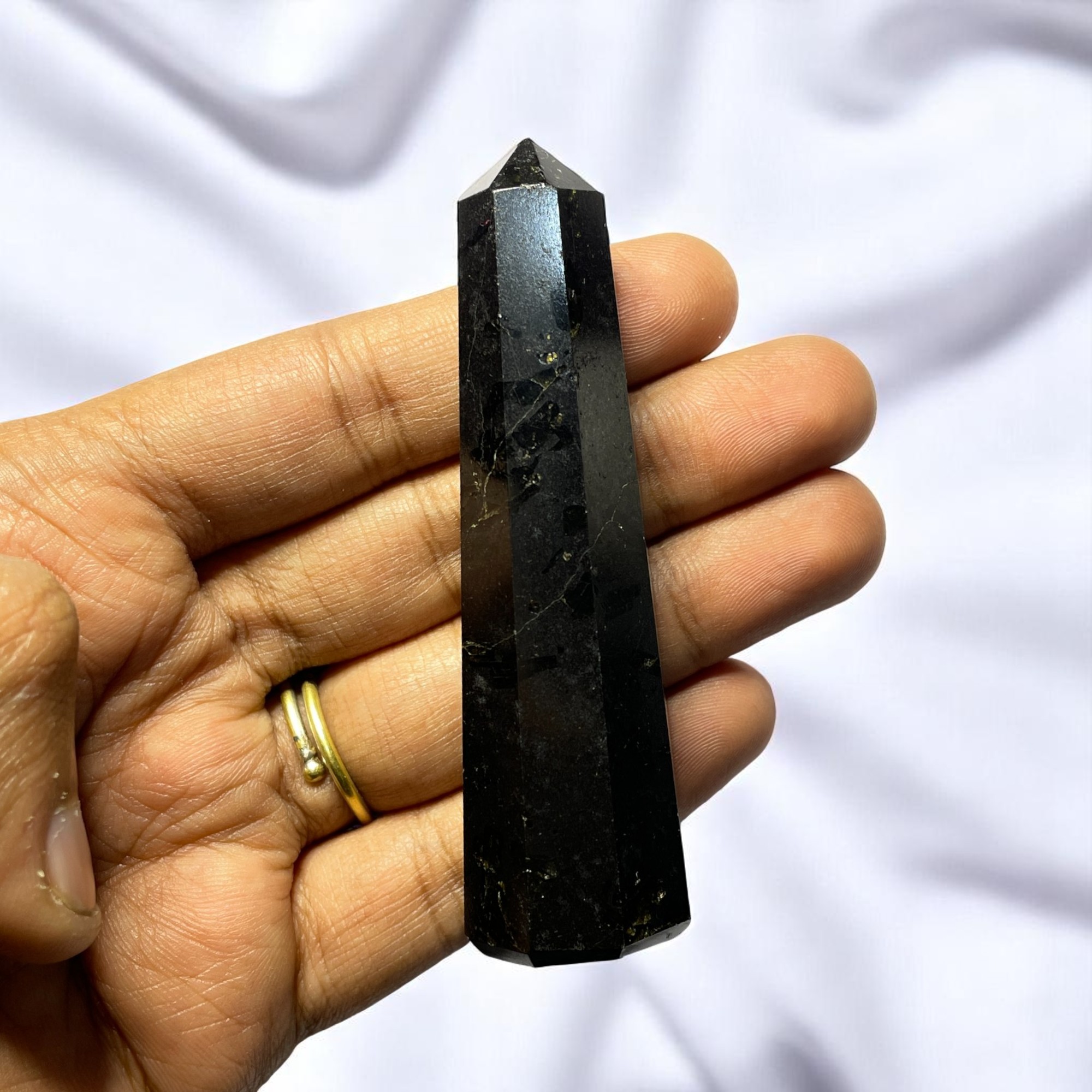 Black Obsidian Wands for Crystal Healing, Crystal Therapy, Meditation, Chakra Balancing Unisex Men Women Brand : Rocksmins