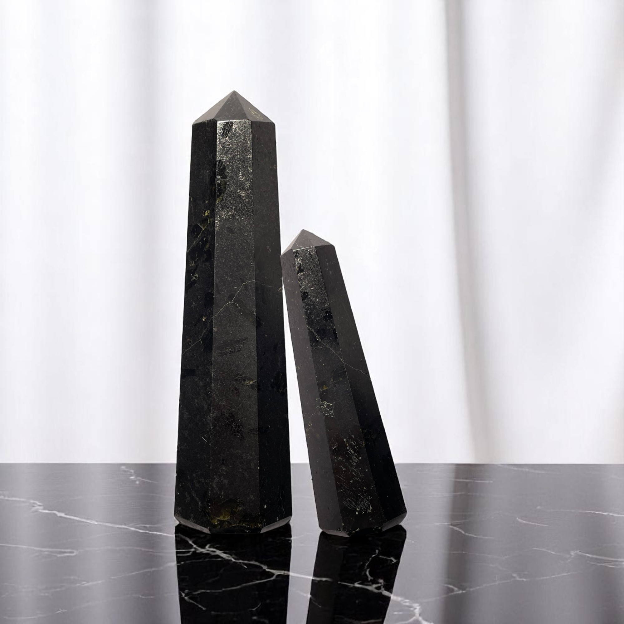 Black Obsidian Wands for Crystal Healing, Crystal Therapy, Meditation, Chakra Balancing Unisex Men Women Brand : Rocksmins
