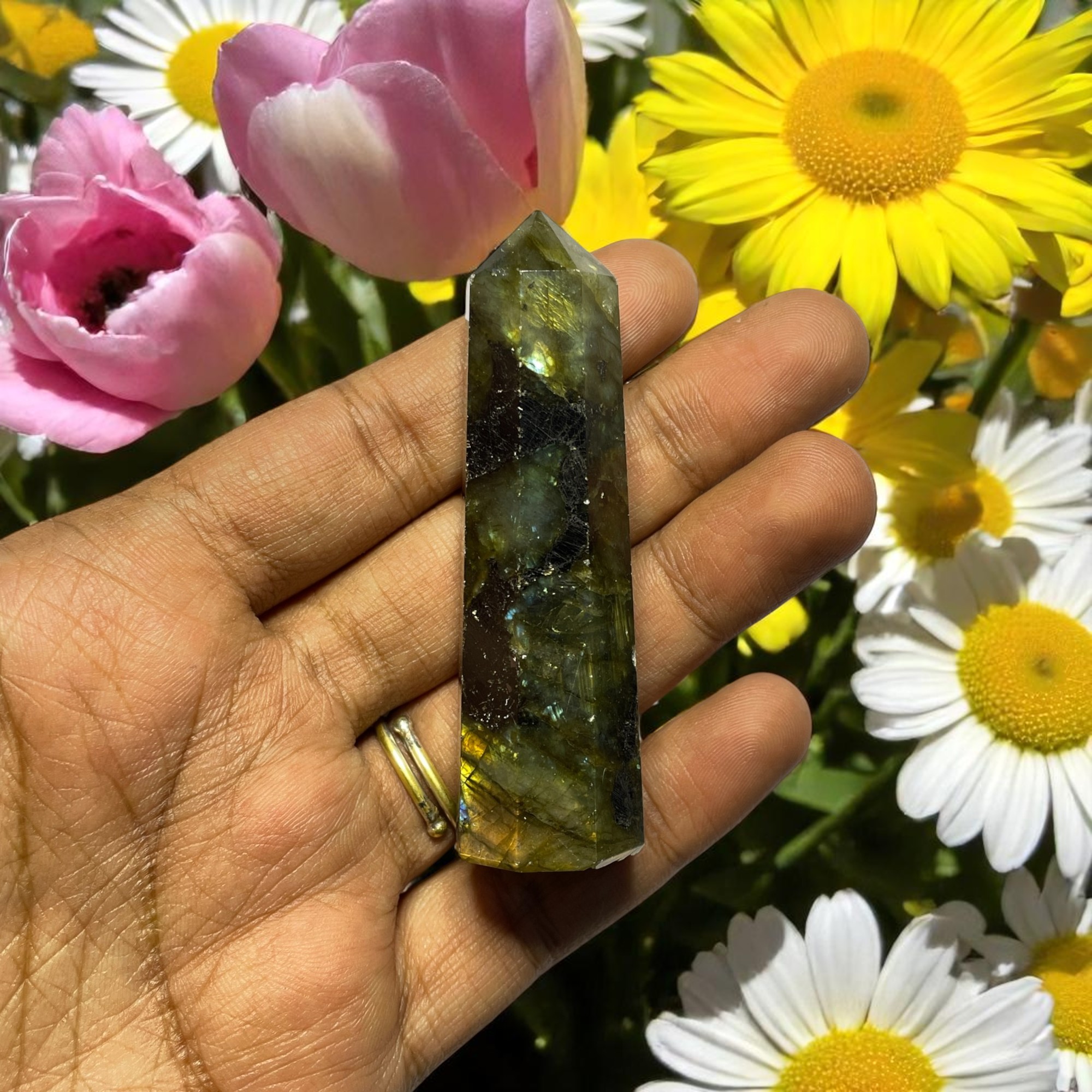 Labradorite Wands for Crystal Healing, Crystal Therapy, Meditation, Chakra Balancing Unisex Men Women Brand : Rocksmins
