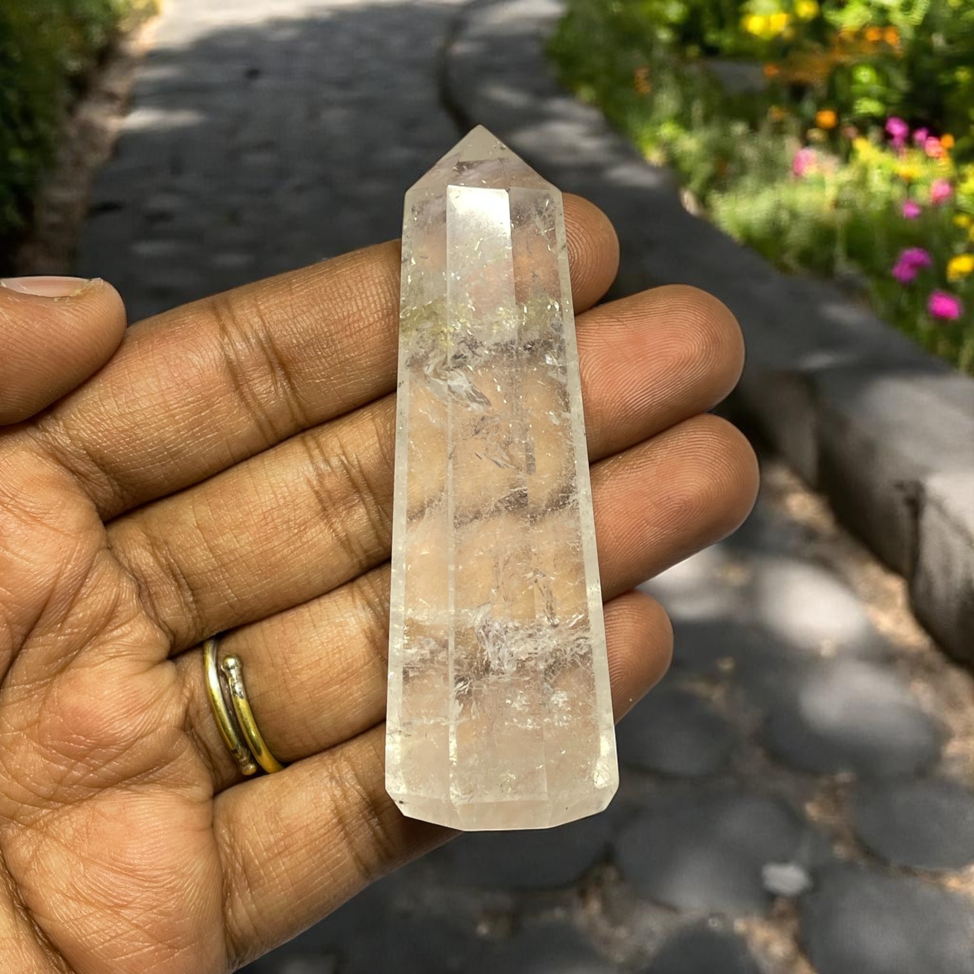 Clear Quartz Wands for Crystal Healing, Crystal Therapy, Meditation, Chakra Balancing Unisex Men Women Brand : Rocksmins