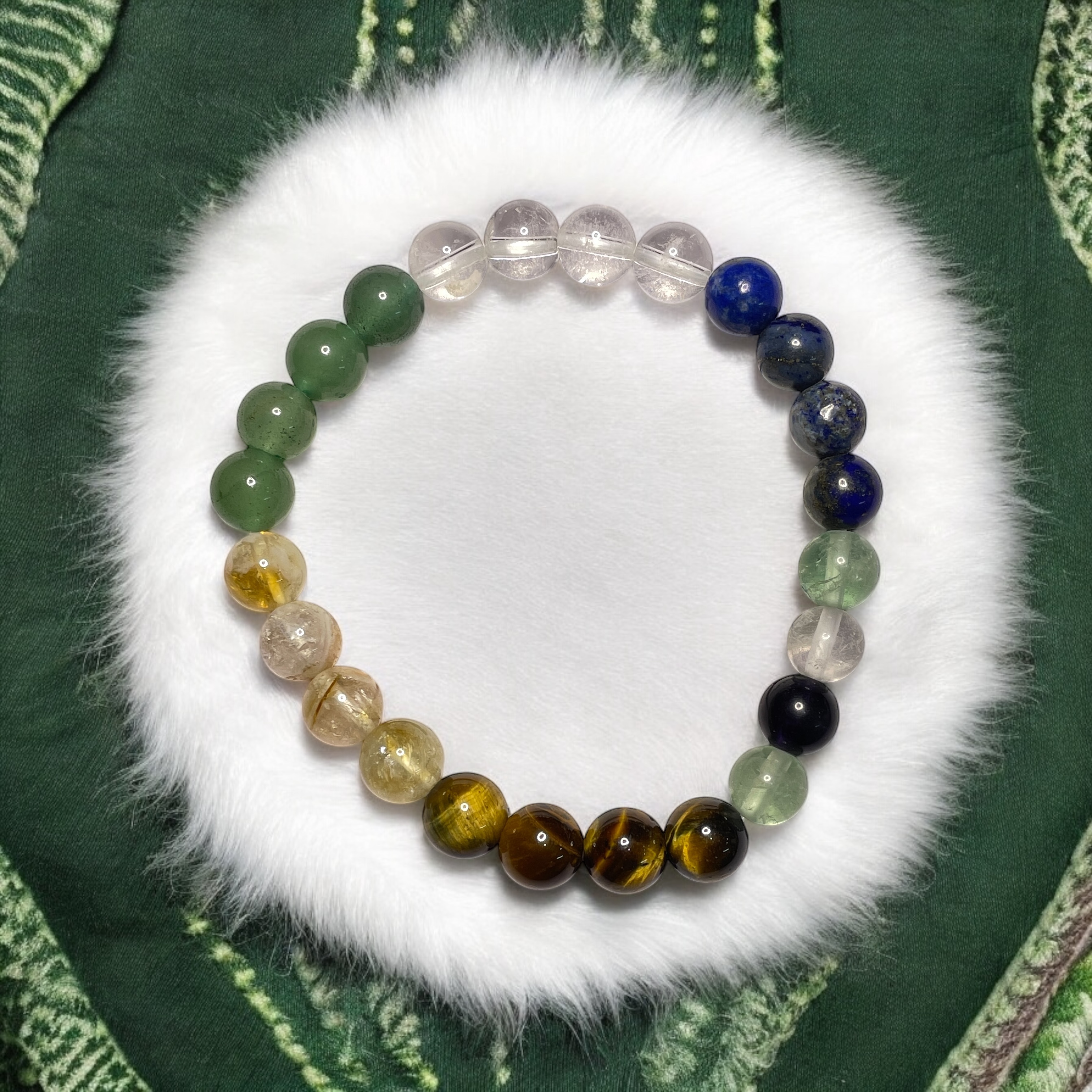 Memory, focus and concentration Remedies & Intentions Bracelet Natural Made With Original Crystal Stone for Men Women Boy Girl Unisex 8mm Beads Stretchable Brand :- Rocksmins