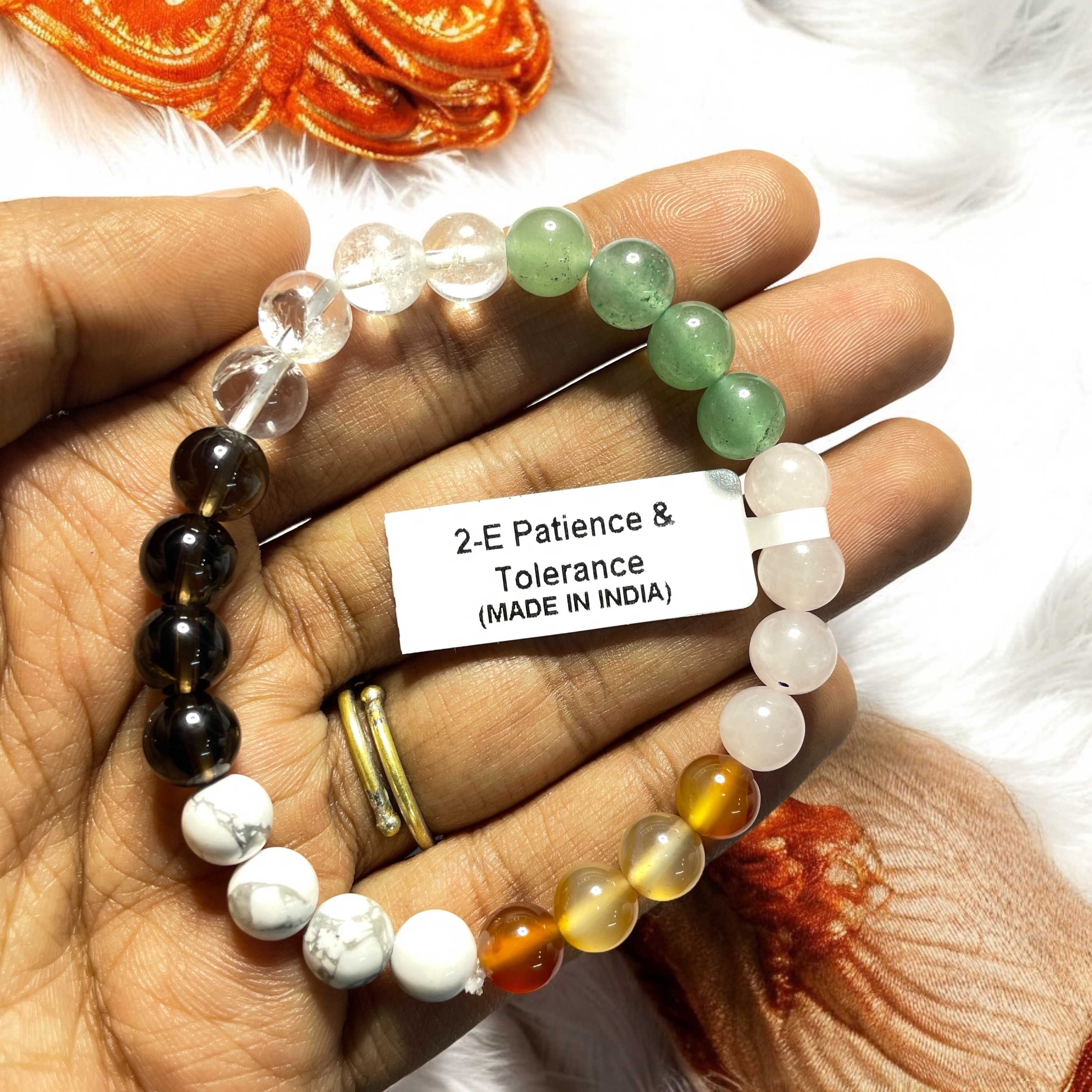 Patience & Tolerance Remedies & Intentions Bracelet Natural Made With Original Crystal Stone for Men Women Boy Girl Unisex 8mm Beads Stretchable Brand :- Rocksmins