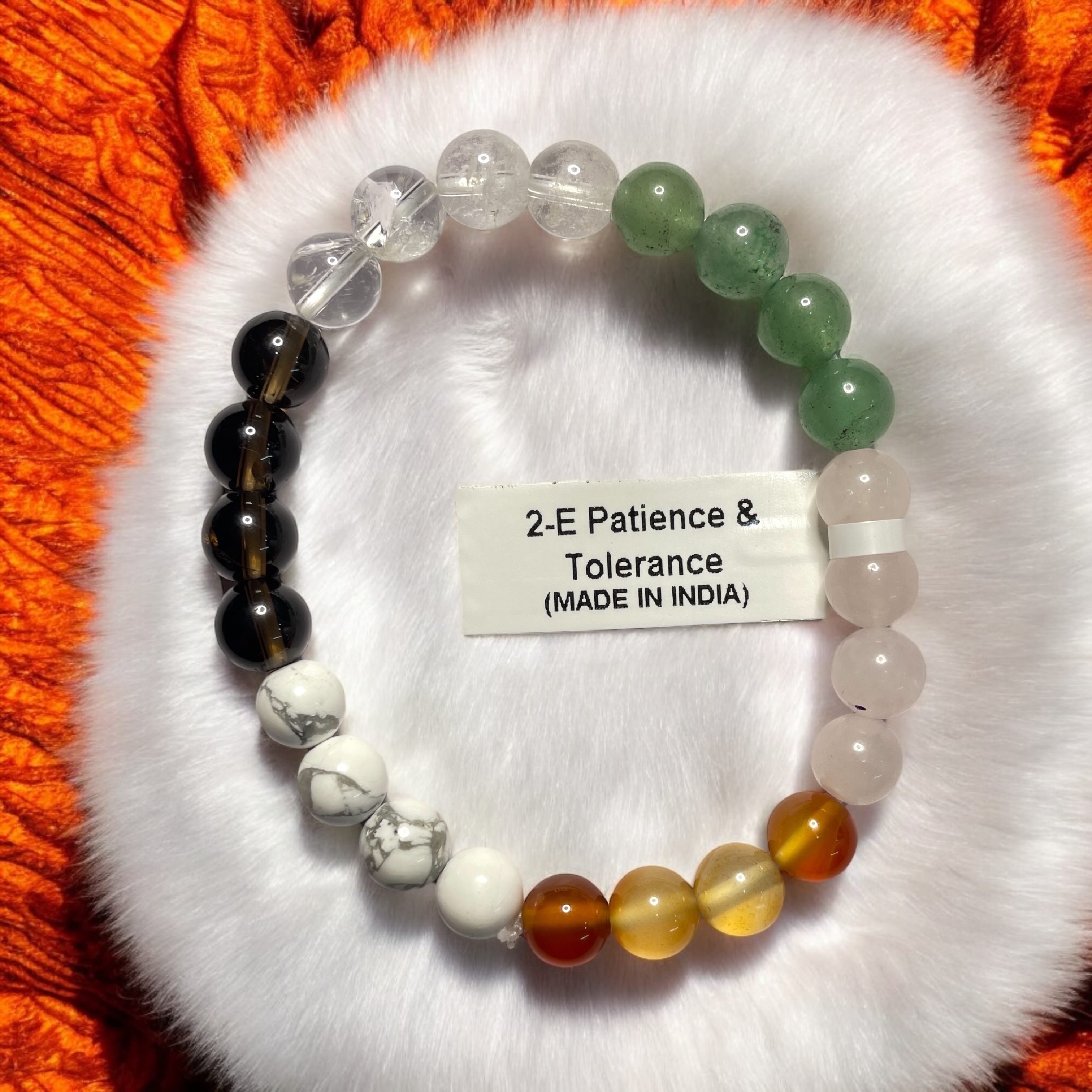 Patience & Tolerance Remedies & Intentions Bracelet Natural Made With Original Crystal Stone for Men Women Boy Girl Unisex 8mm Beads Stretchable Brand :- Rocksmins