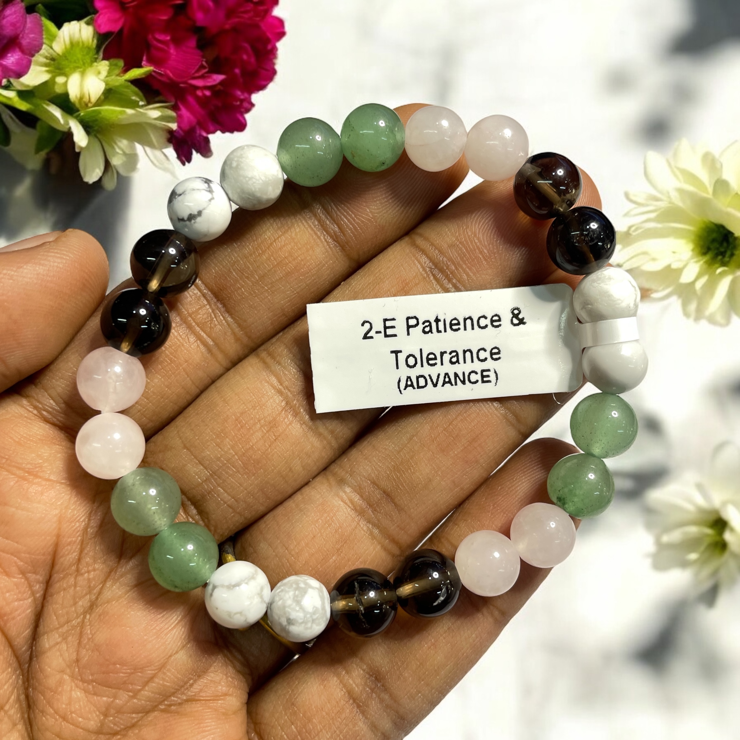 Patience & Tolerance (Advance) Remedies & Intentions Bracelet Natural Made With Original Crystal Stone for Men Women Boy Girl Unisex 8mm Beads Stretchable Brand :- Rocksmins