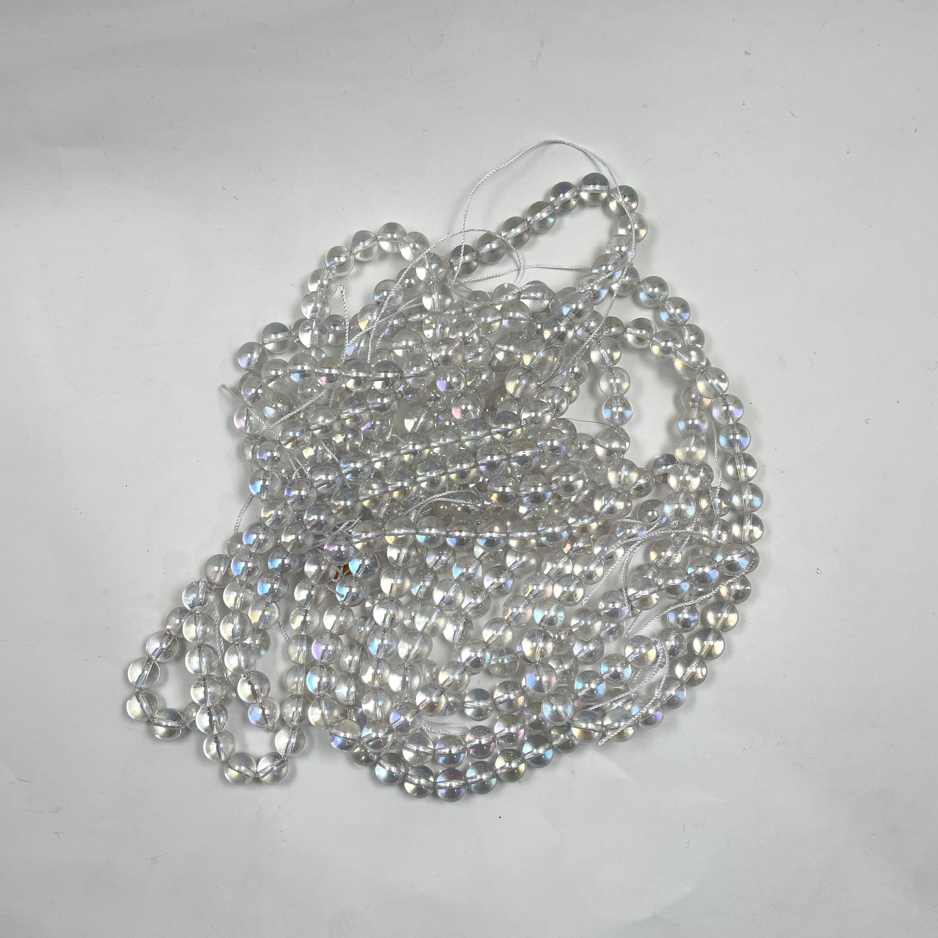 Angel Aura Crystal Mala 108+1 Beads 8 mm Beads for Pooj Astrology for Wearing in Neck/Holding for Men Women Boys Girls