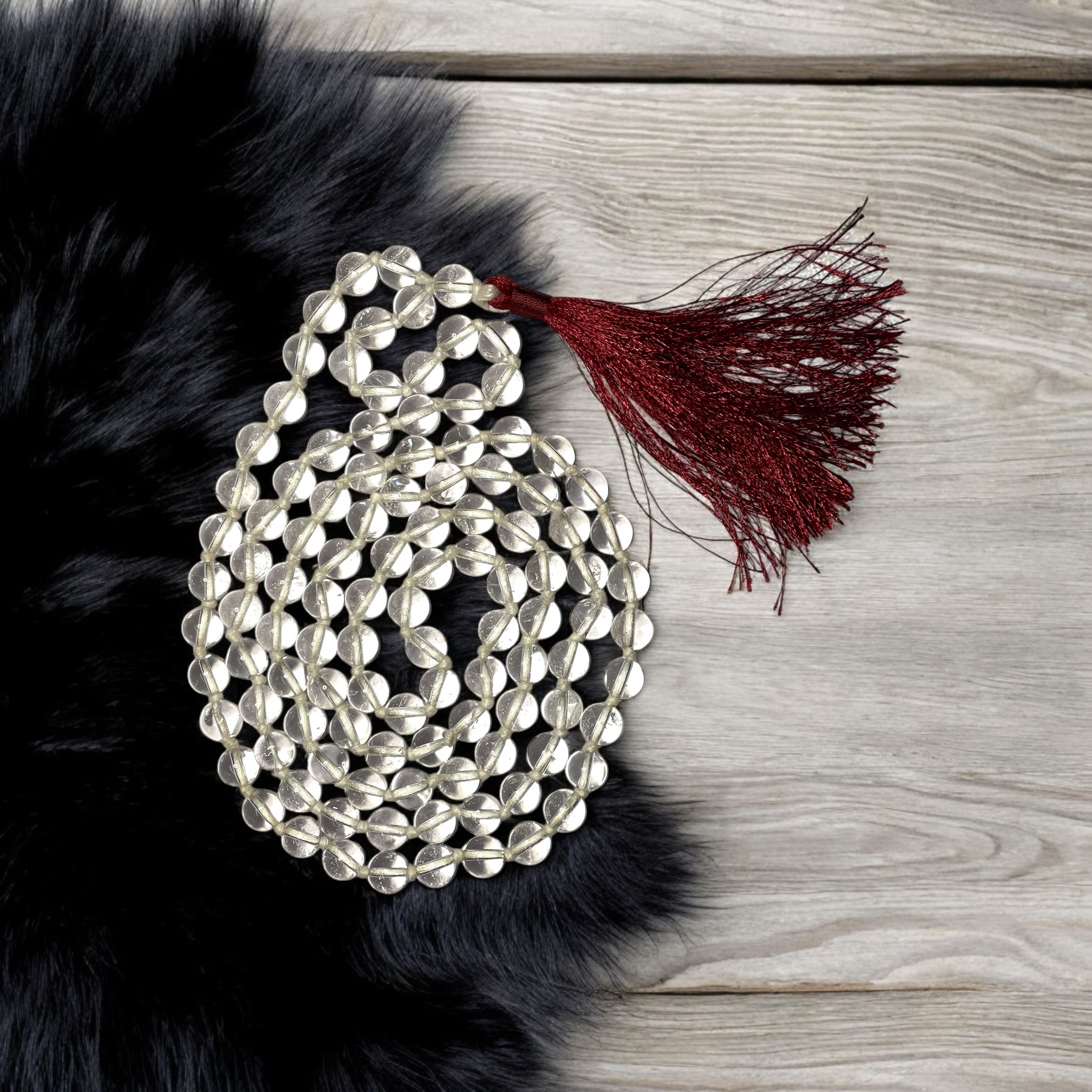 quartz-clear-diamond-cut-jaap-mala---1081-beads-8-mm-beads-for-pooja-astrology-for-wearing-in-neckholding-for-men-women-boys-girls